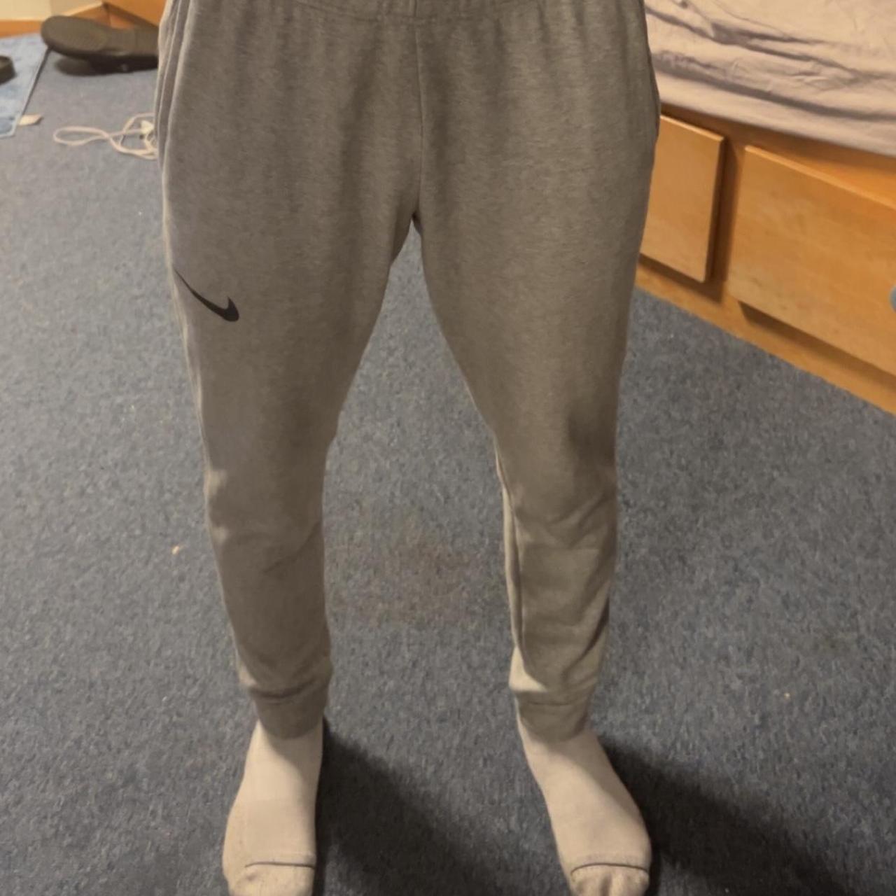nike grey joggers tight fit
