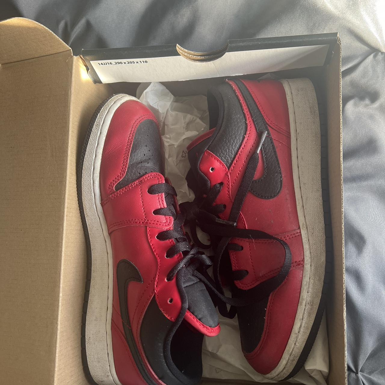 Gym red and black Jordan 1 lows Size 6 Just need... - Depop