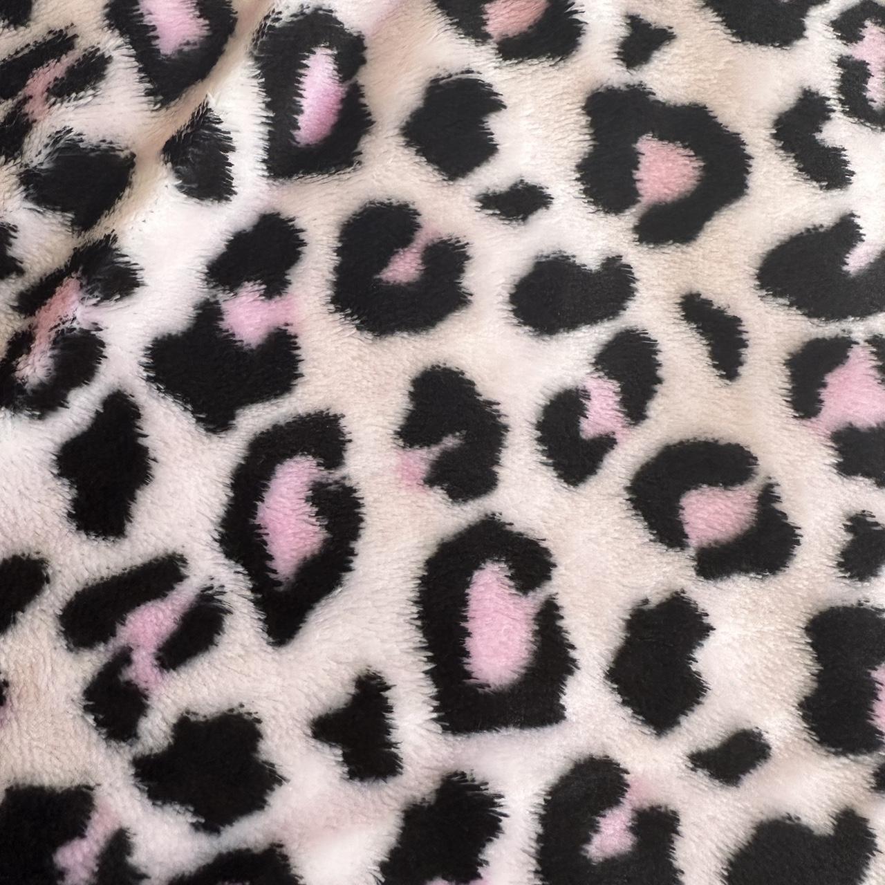 Y2k Pink Cheetah Print Fluffy Pajama Pants