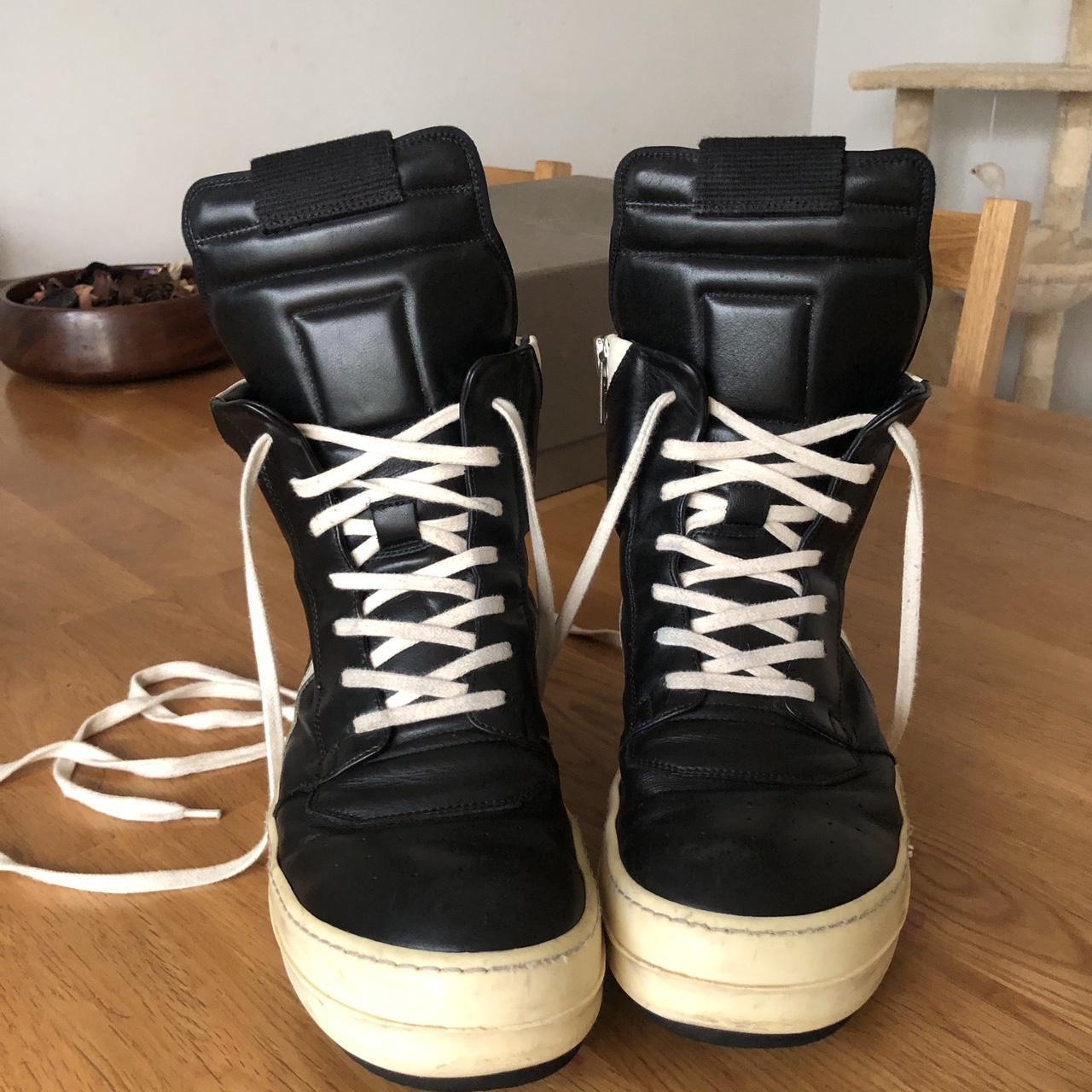 Rick Owens DRKSHDW Men's Black and White Trainers | Depop