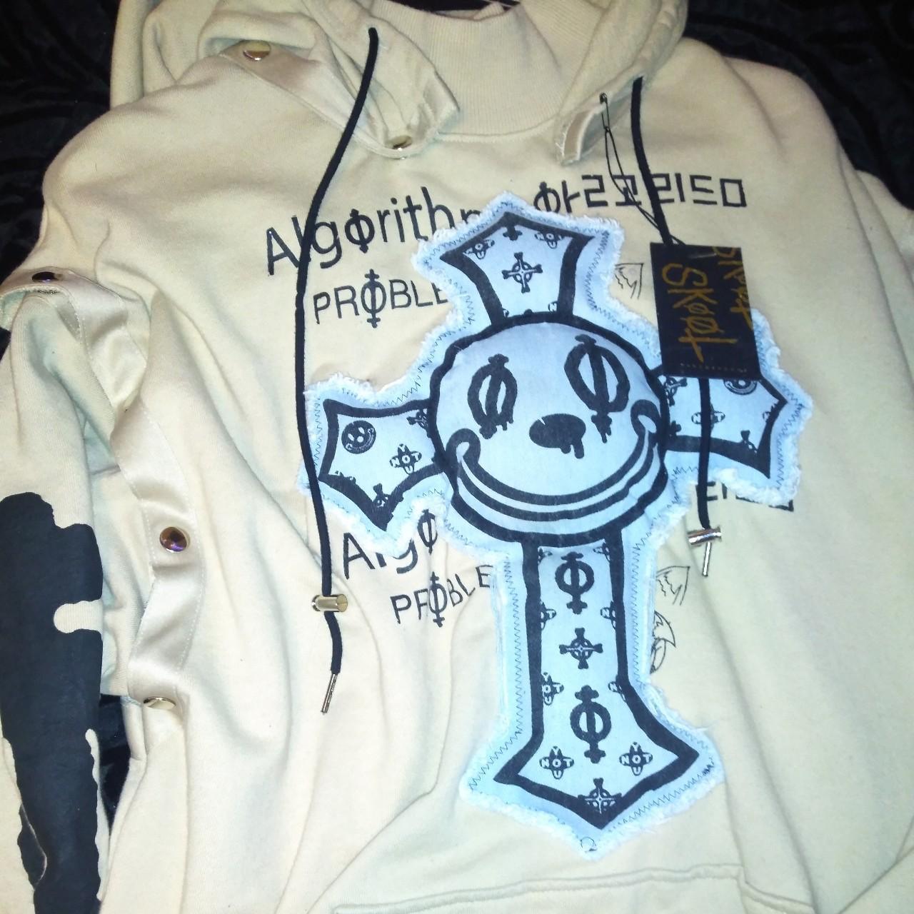 Skoot Apparel Algorithm Hoodie in Beige, New- worn | Depop
