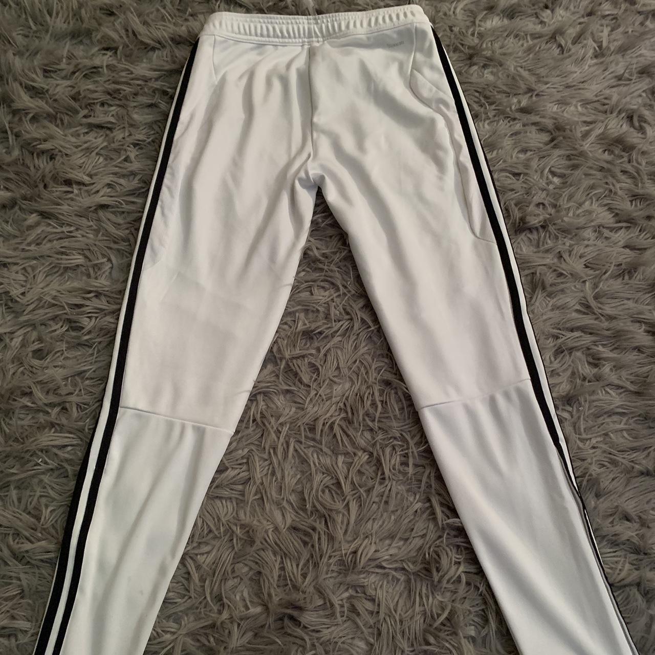 Adidas Women's White and Black Trousers (2)