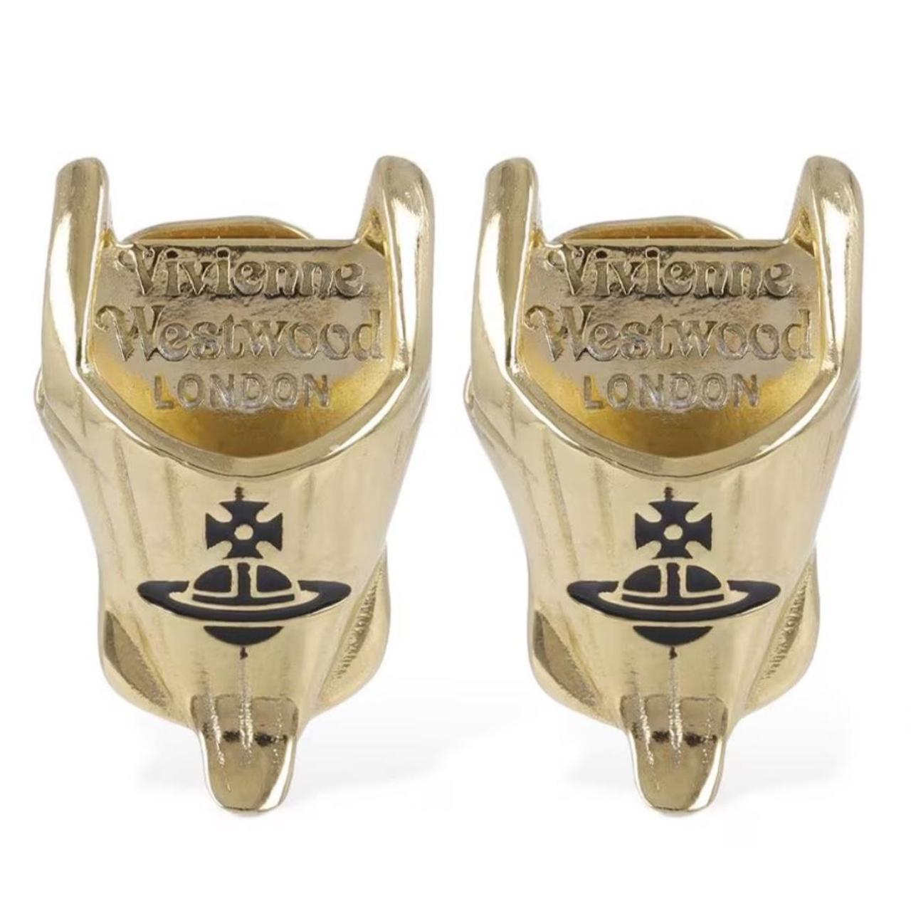 Vivienne Westwood Women's Earrings - Gold – Vivienne Westwood Goldtone Corset Earrings New in …