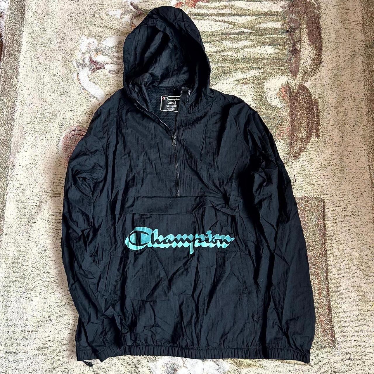 Vintage Champion Windbreaker Hoodie Y2K Vintage. Depop