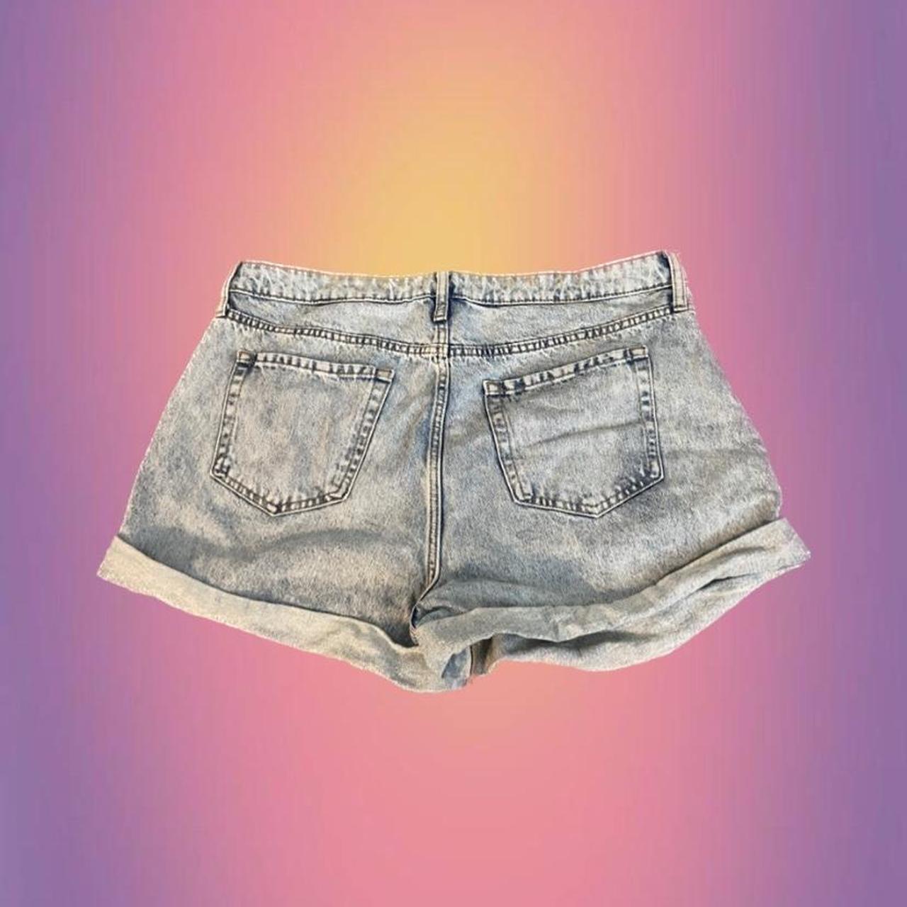 80s Acid Wash High Rise Mom Denim Shorts Super Cute Depop   P0 