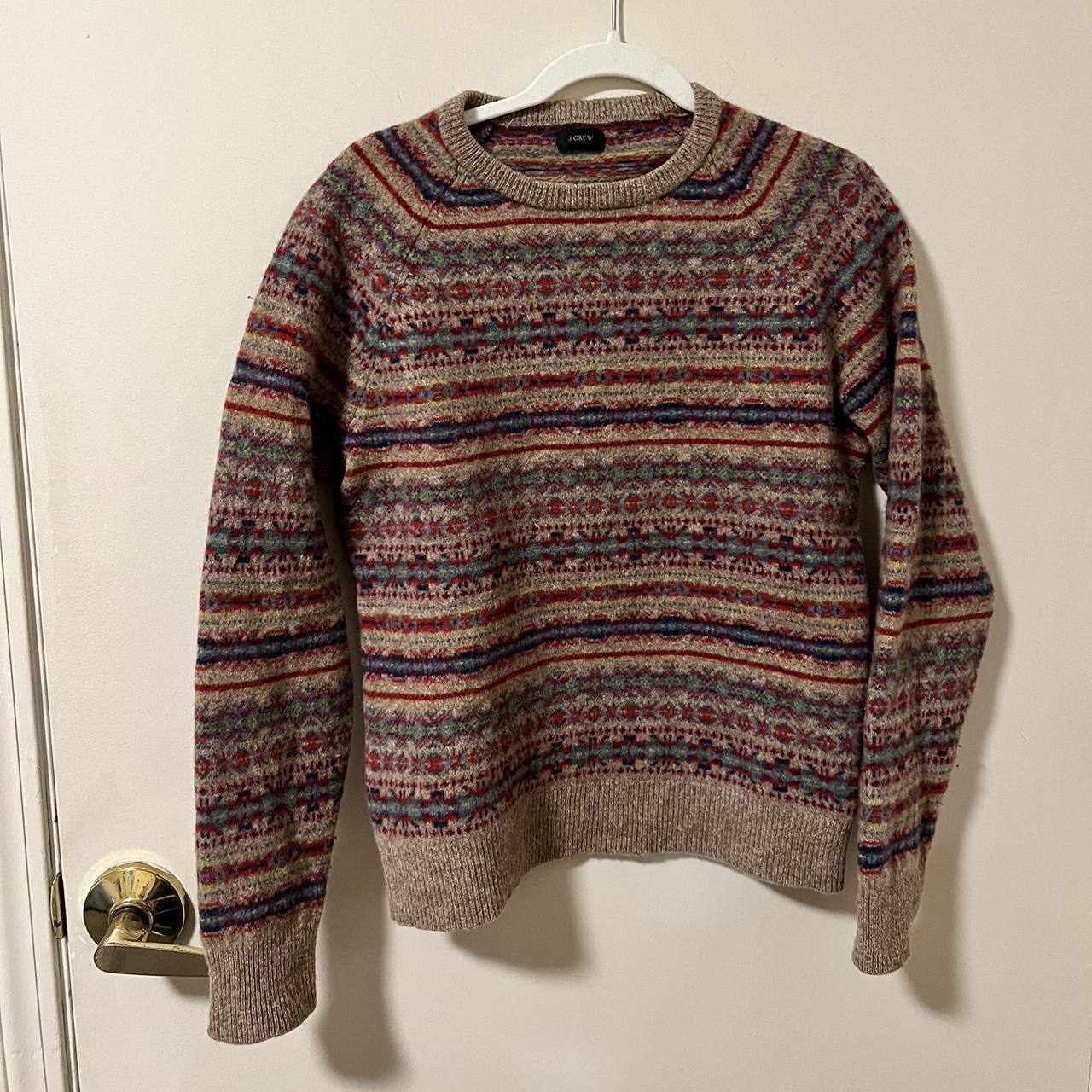 j crew wool grandpa sweater not sure about size... - Depop