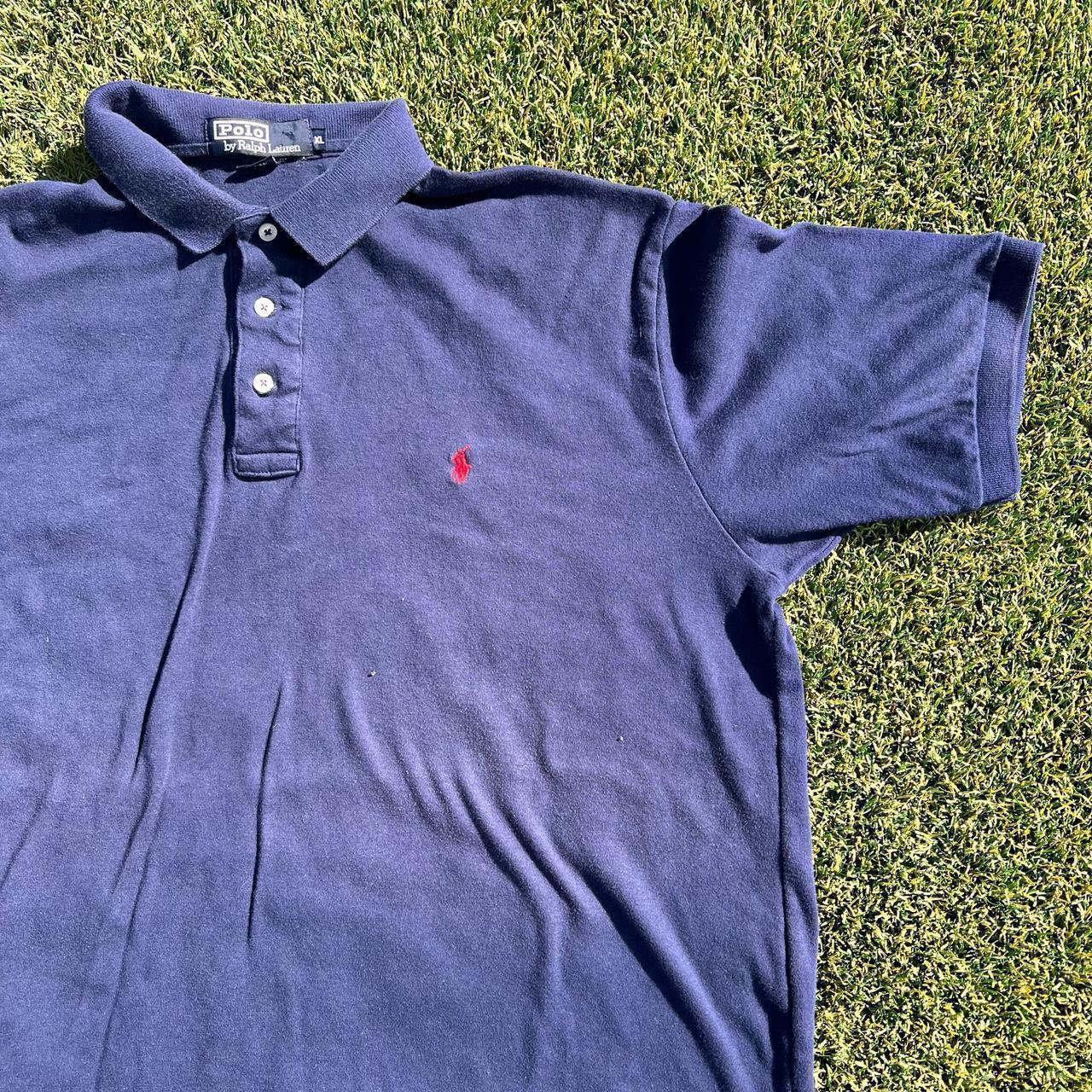 Vintage Men's Polo Shirt - Blue - XL