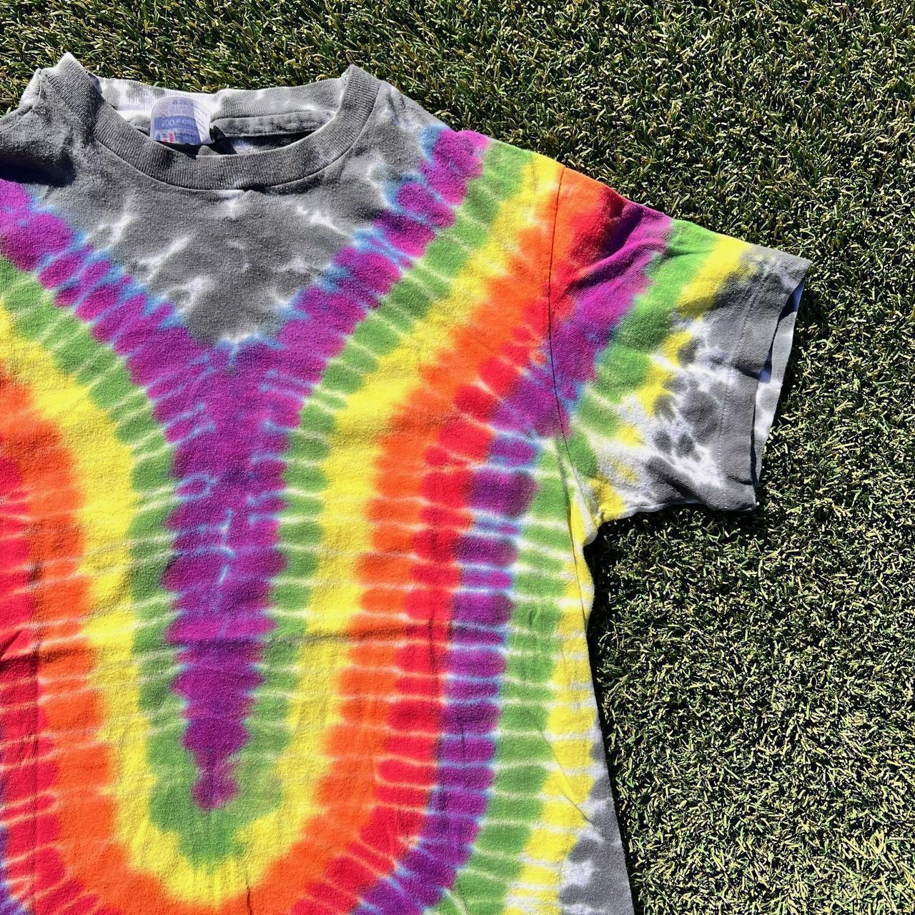 Vintage 90s Rainbow Tie-Dye Tee! No flaws Tagged M,... - Depop