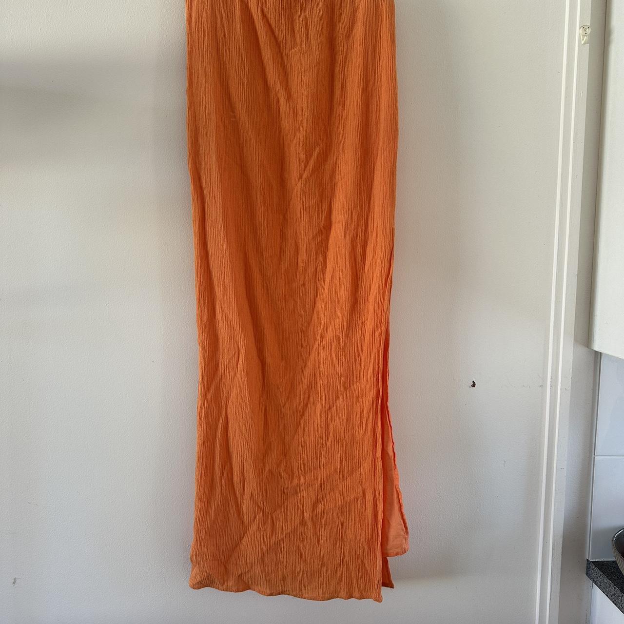 Glassons Orange Maxi Skirt Size 8 - Depop