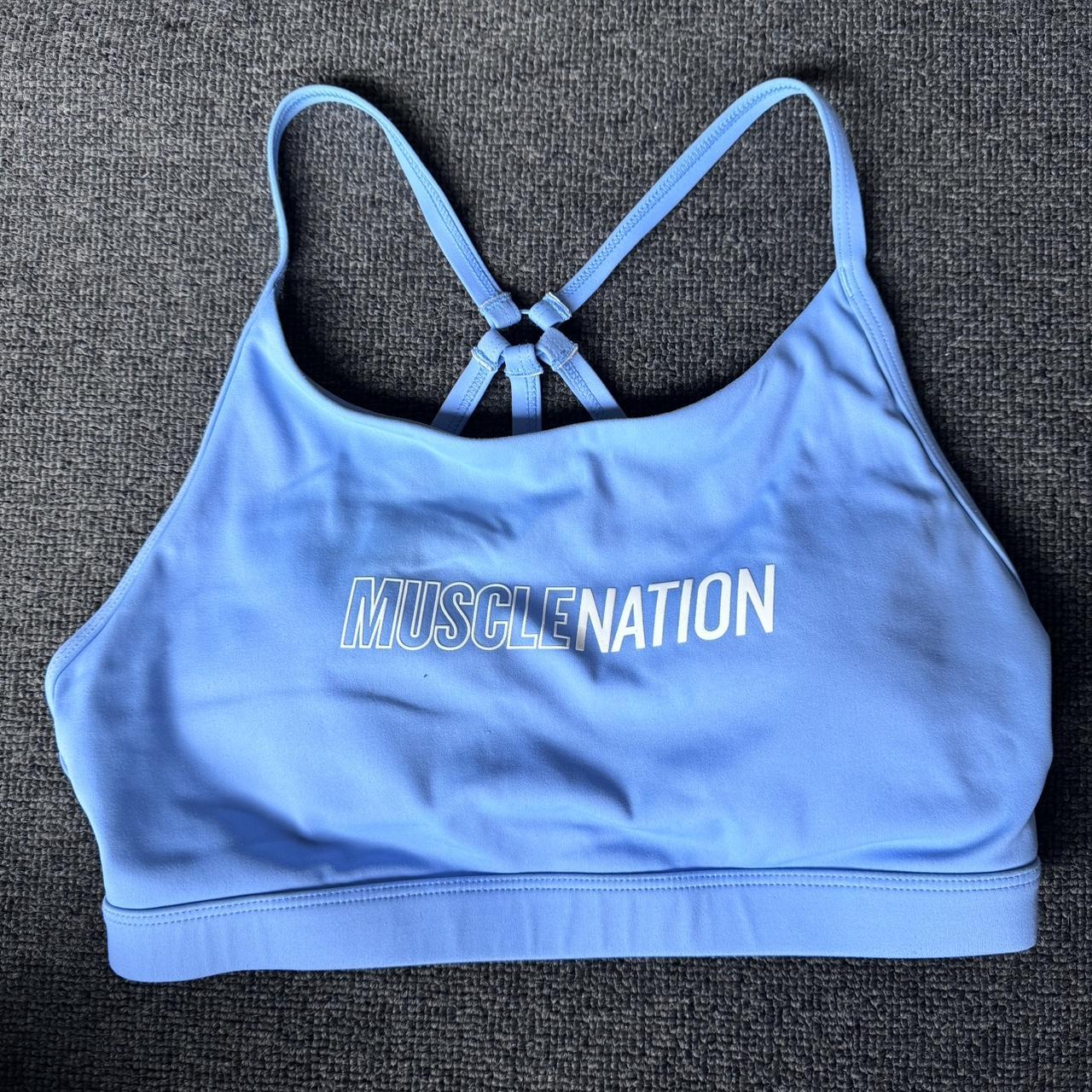 Musclenation blue sports bra Small 25 ono Depop