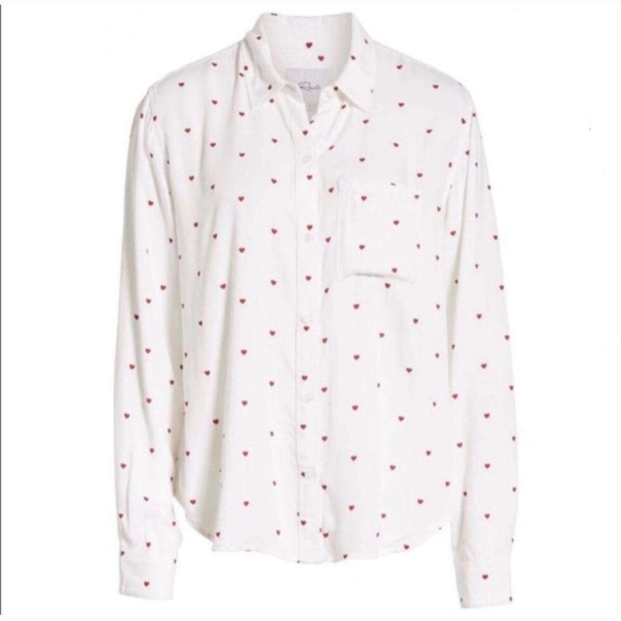 Rails Women's Blouse - White/Red - XS – Rails Roc… - image 2