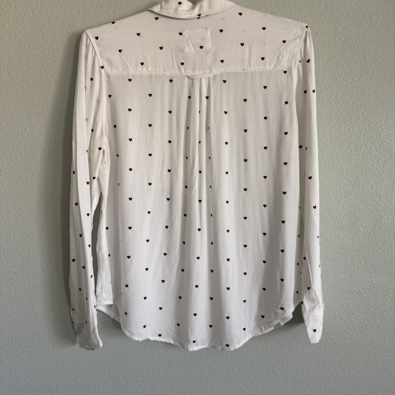 Rails Women's Blouse - White/Red - XS – Rails Roc… - image 4