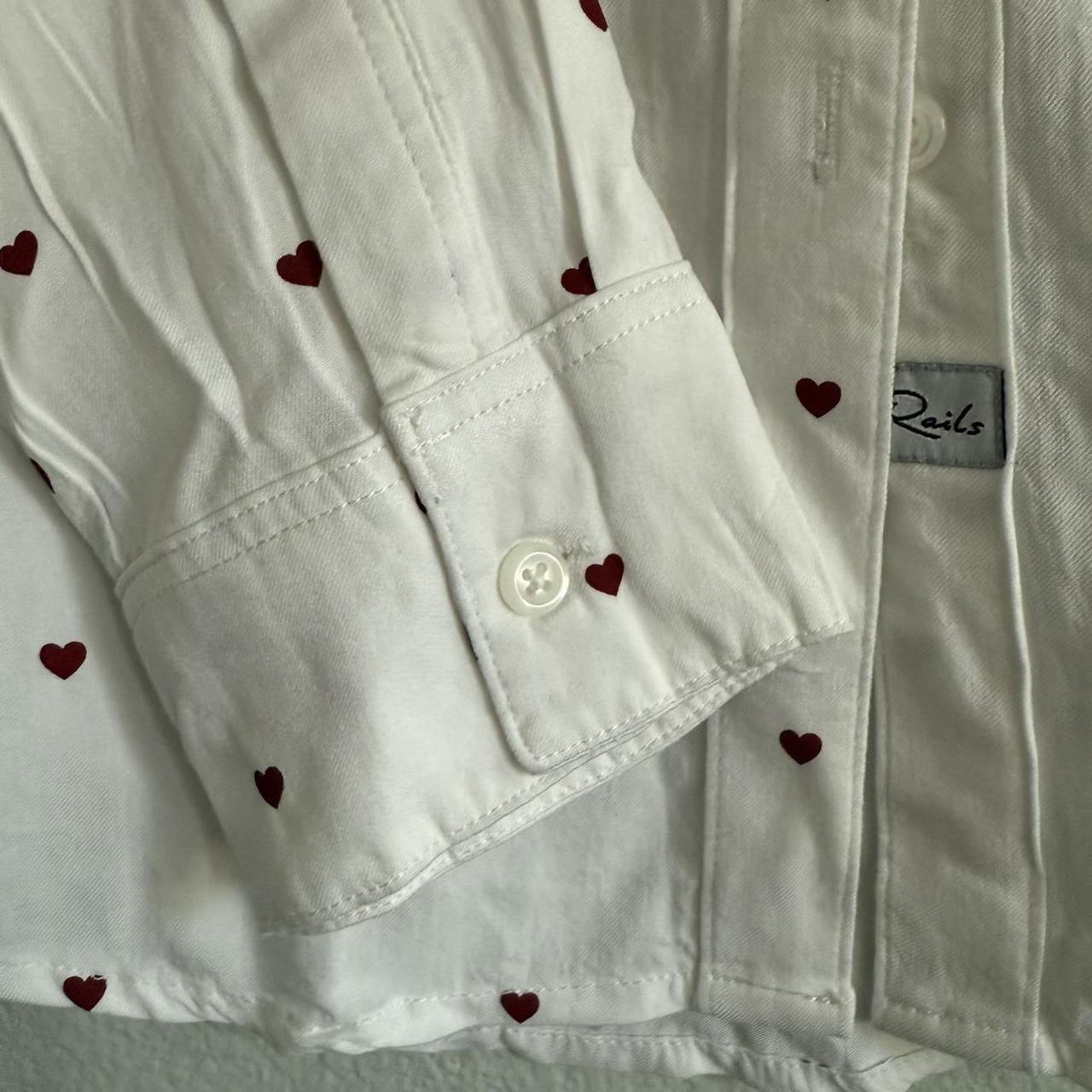 Rails Women's Blouse - White/Red - XS – Rails Roc… - image 6