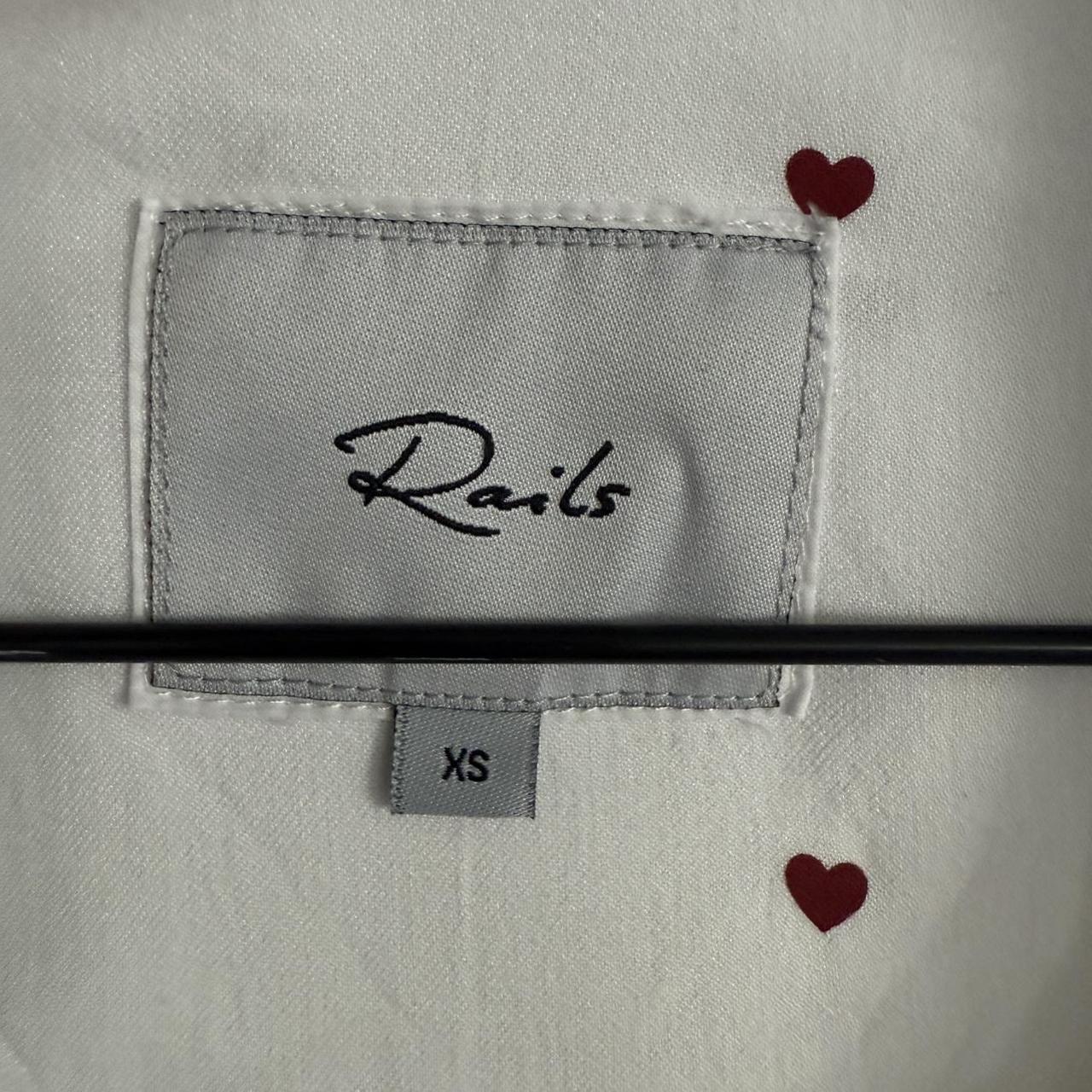 Rails Women's Blouse - White/Red - XS – Rails Roc… - image 8