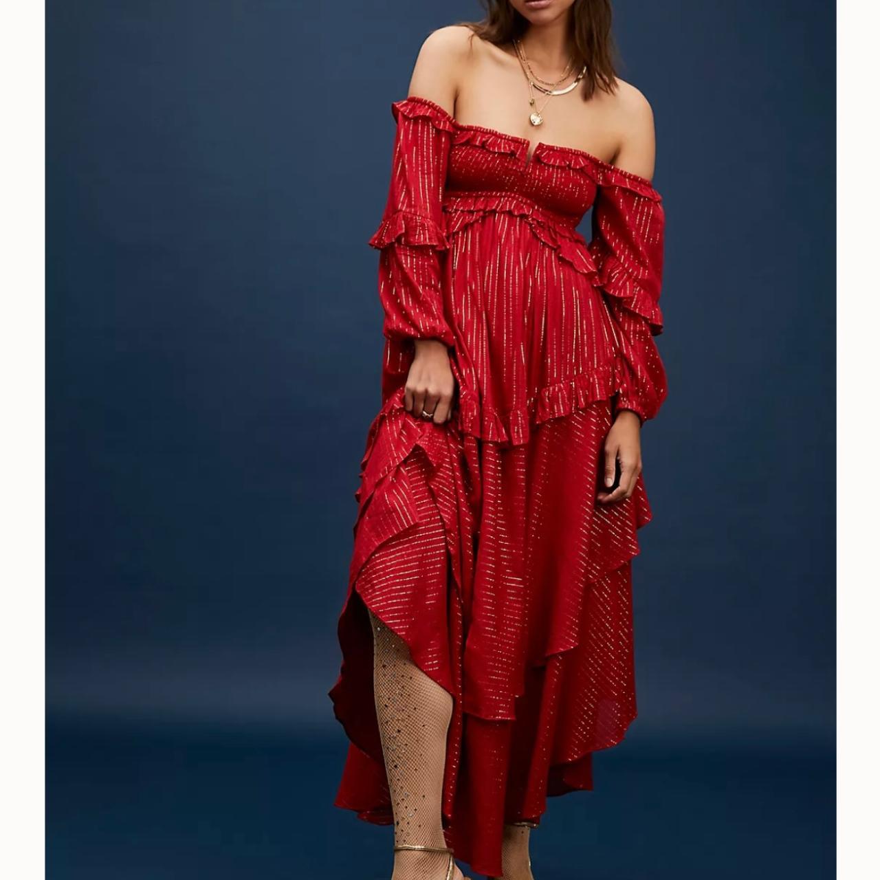 Spell Women's Red Dress Depop