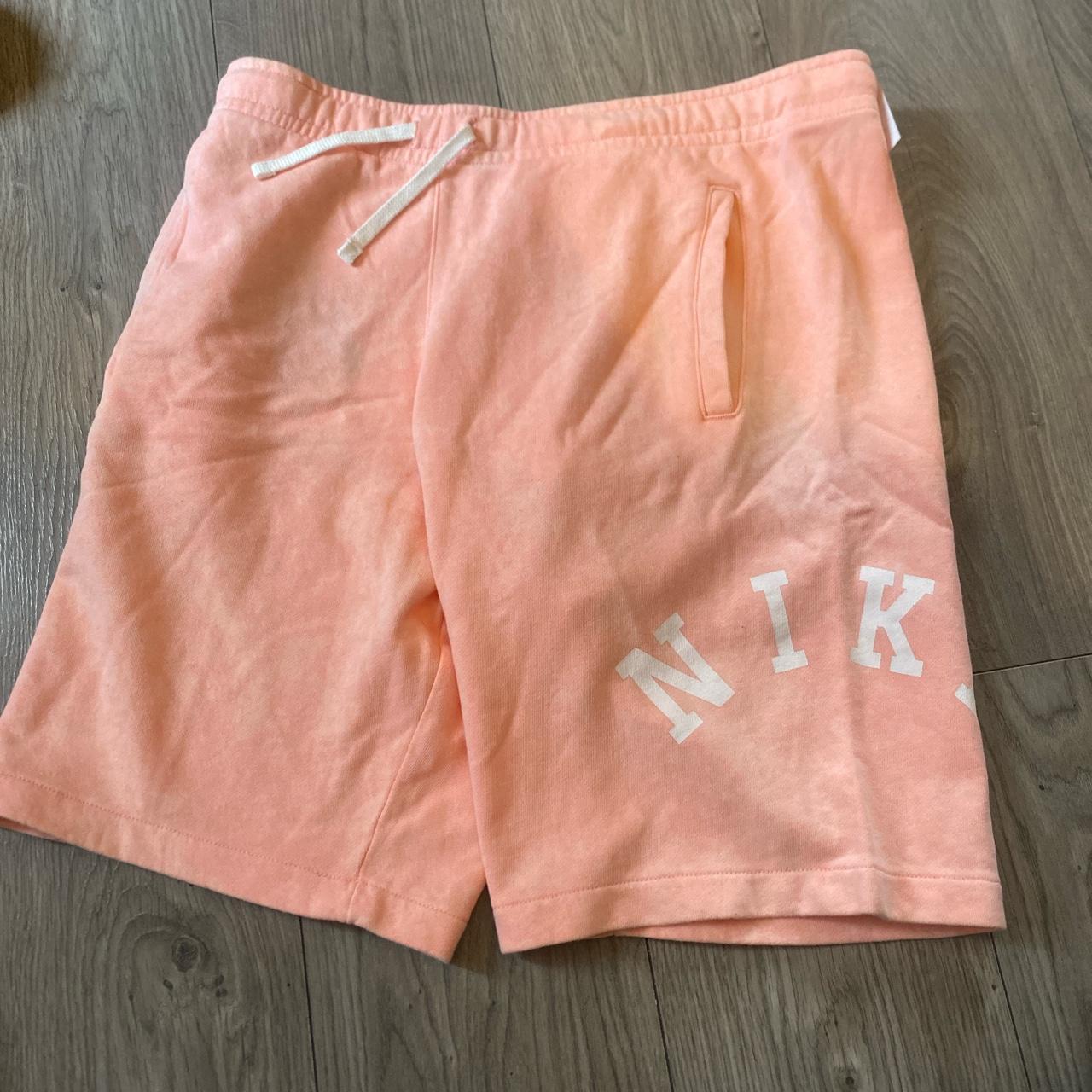 mens pink nike sweat shorts