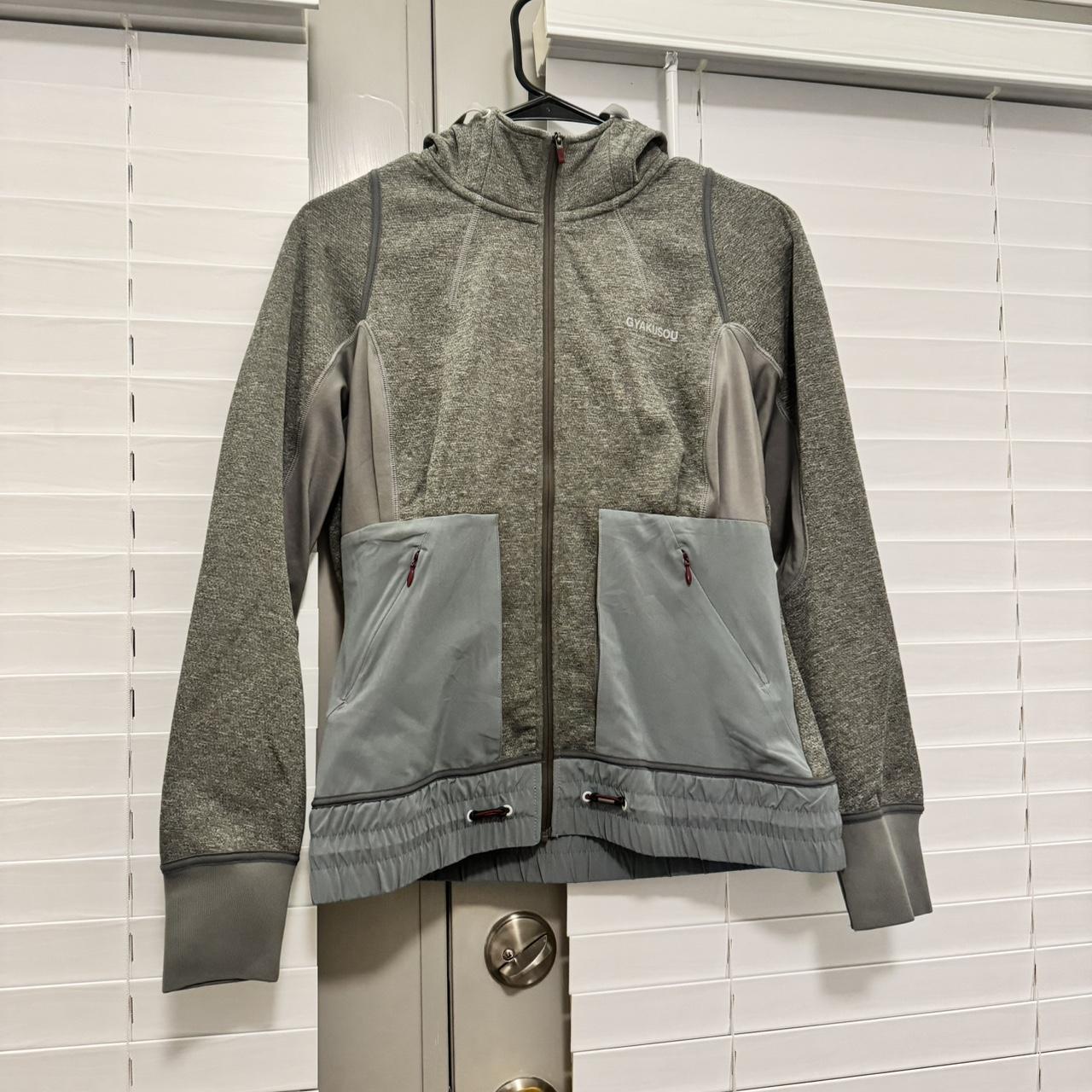 large grey gyakusou full zip hoodie