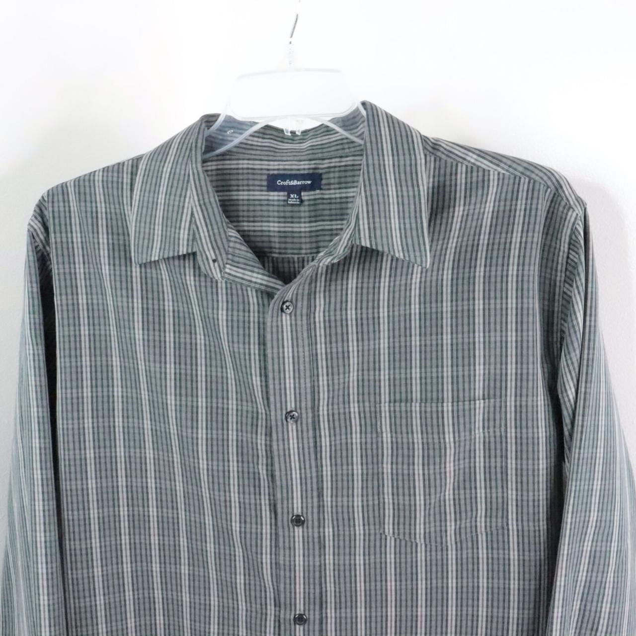 Croft Barrow Men s XL Plaid Stripe Long Sleeve Depop