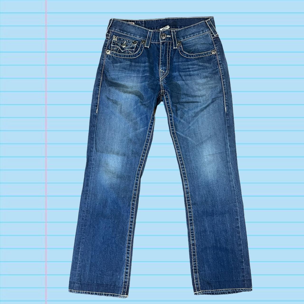 True Religion jeans. Size 32. Boot cut Original hem... - Depop