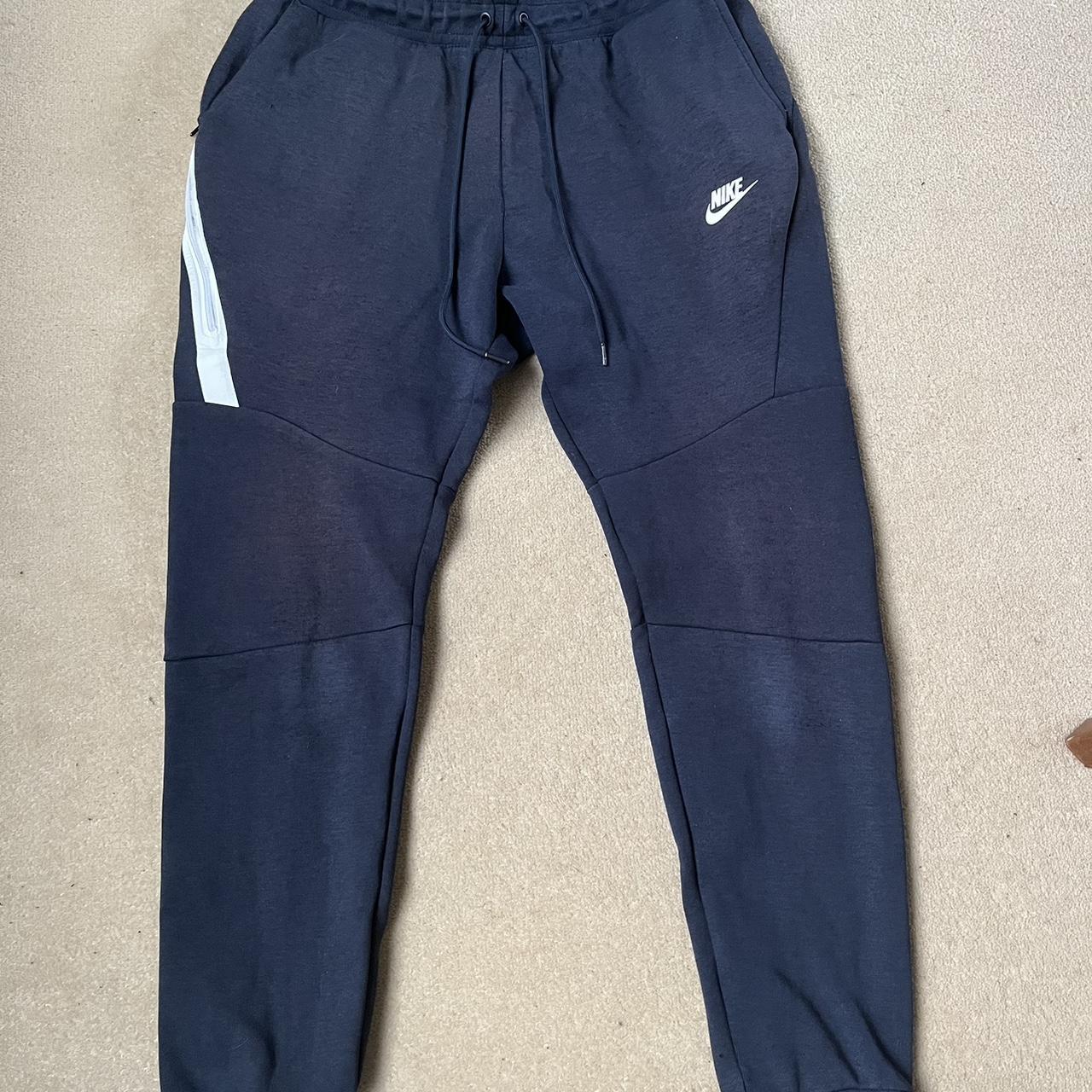 Navy tech fleece joggers Rare Worn but in good... - Depop