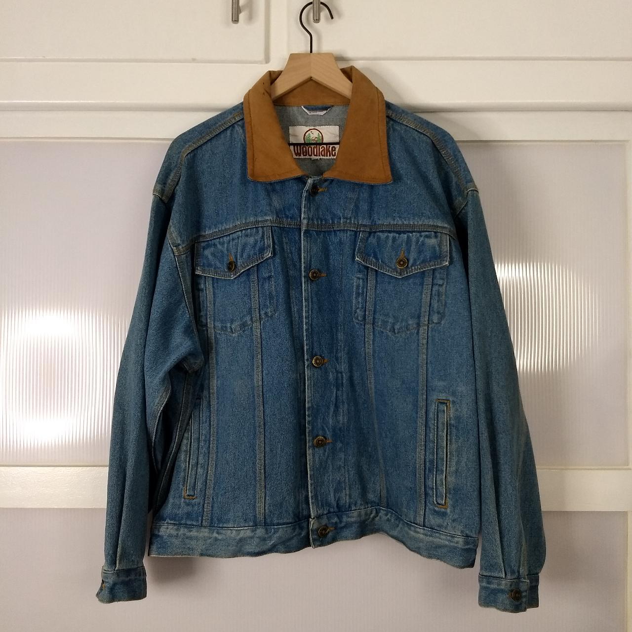 Denim jacket suede collar best sale