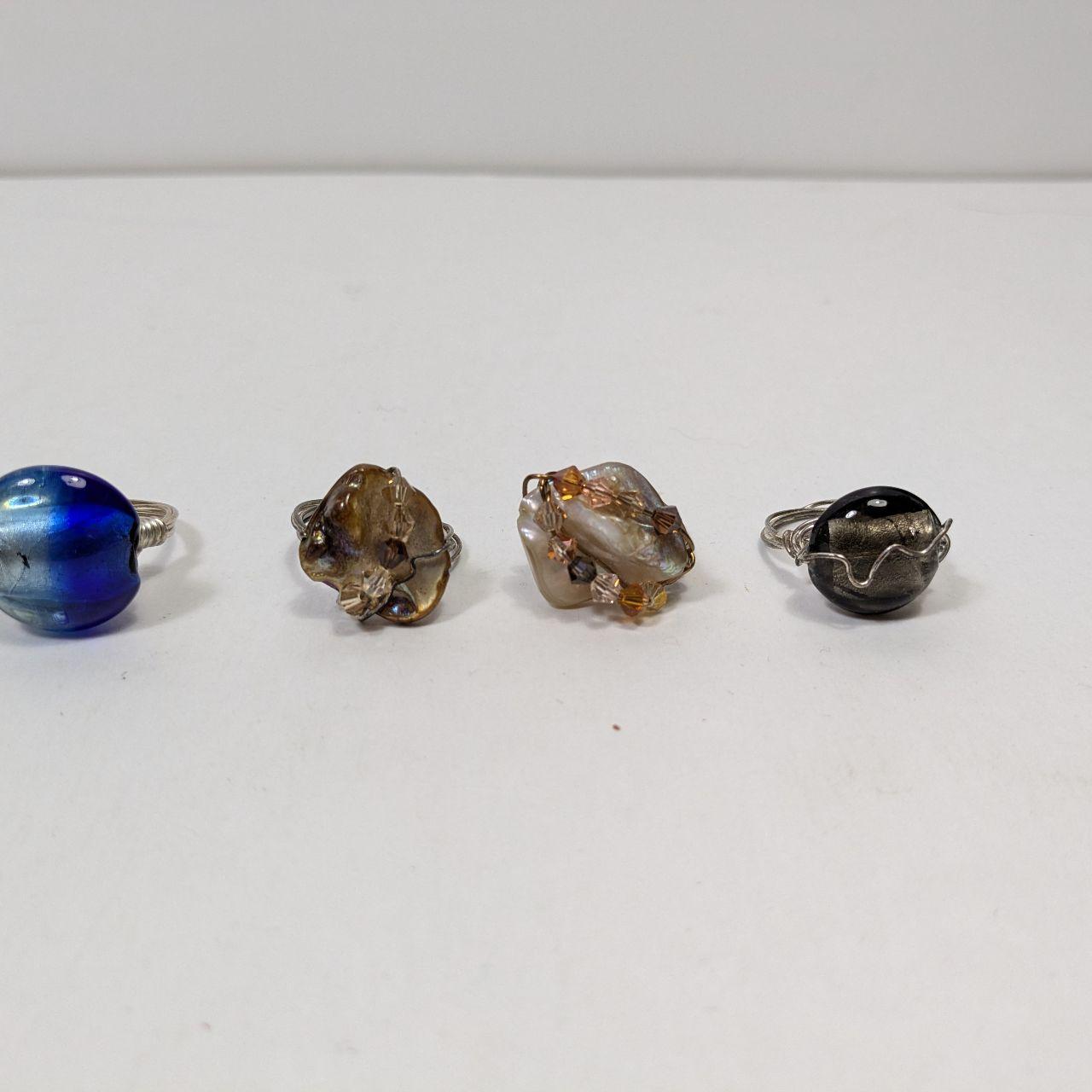 Preloved Women's Ring - Multi/Silver – Wire Wrapp… - image 6