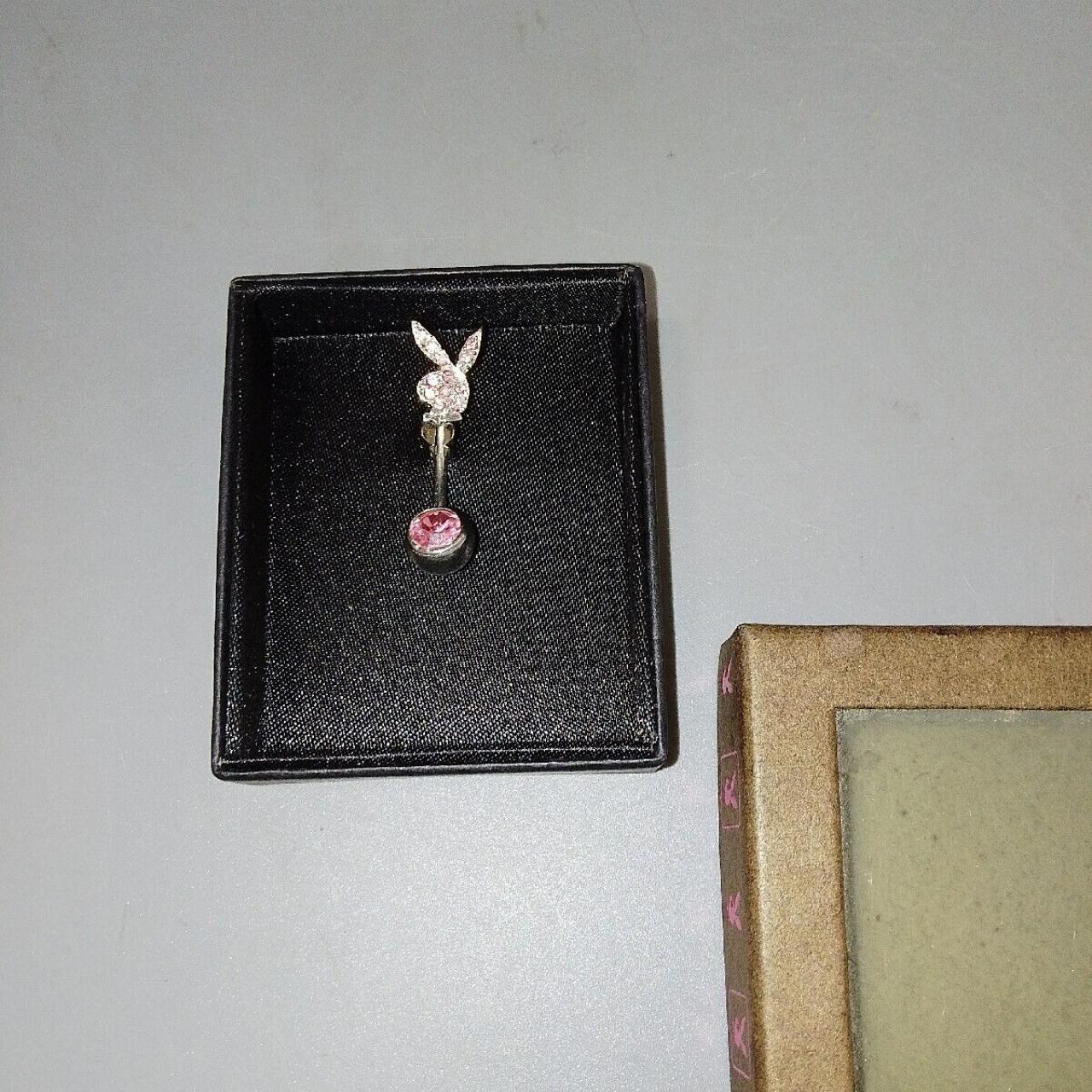 BNIB Genuine Playboy Belly-Bar Y2K Bar in Silver... - Depop