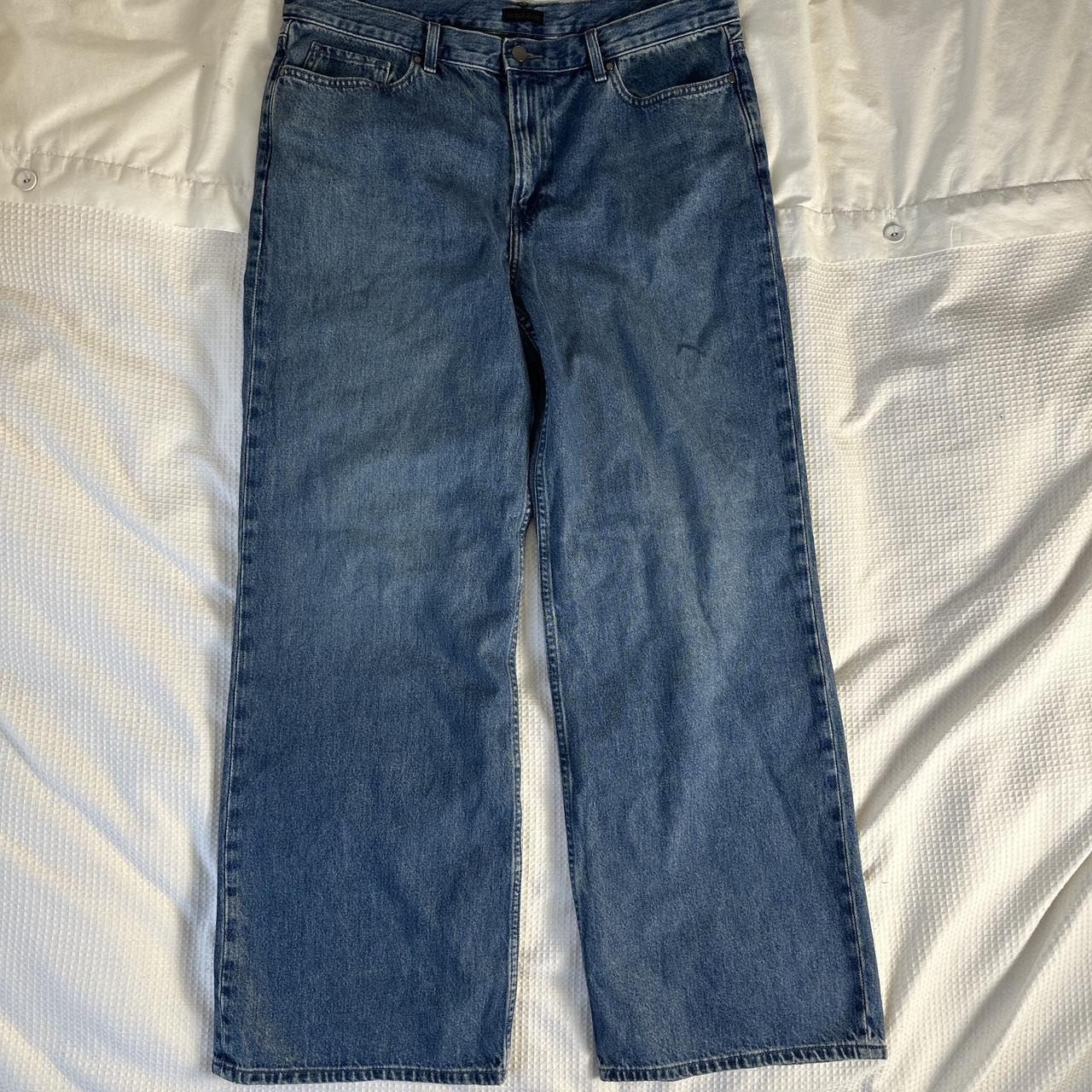 Uniqlo Wide Leg Low Rise Jeans - Depop