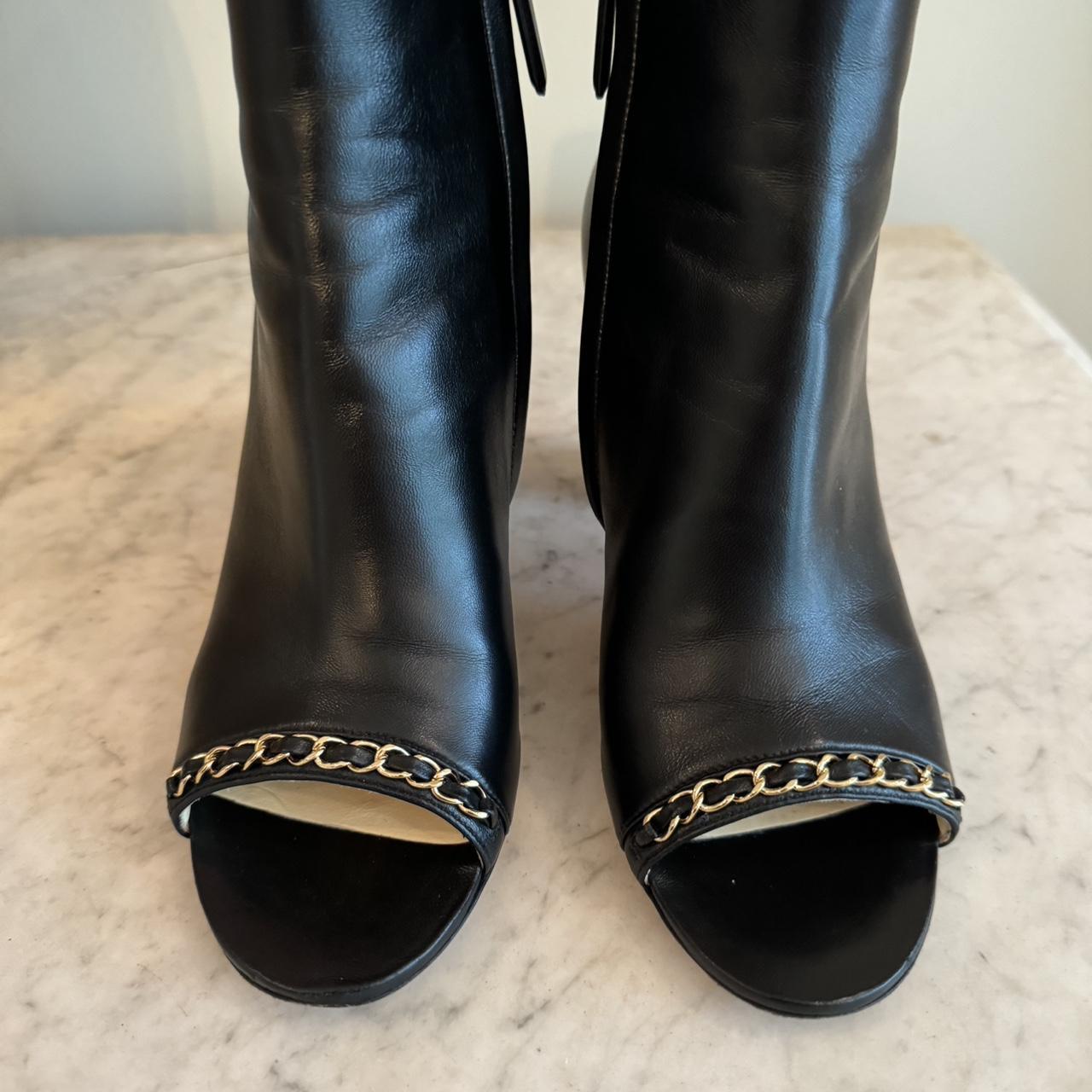 Chanel boots chain hotsell