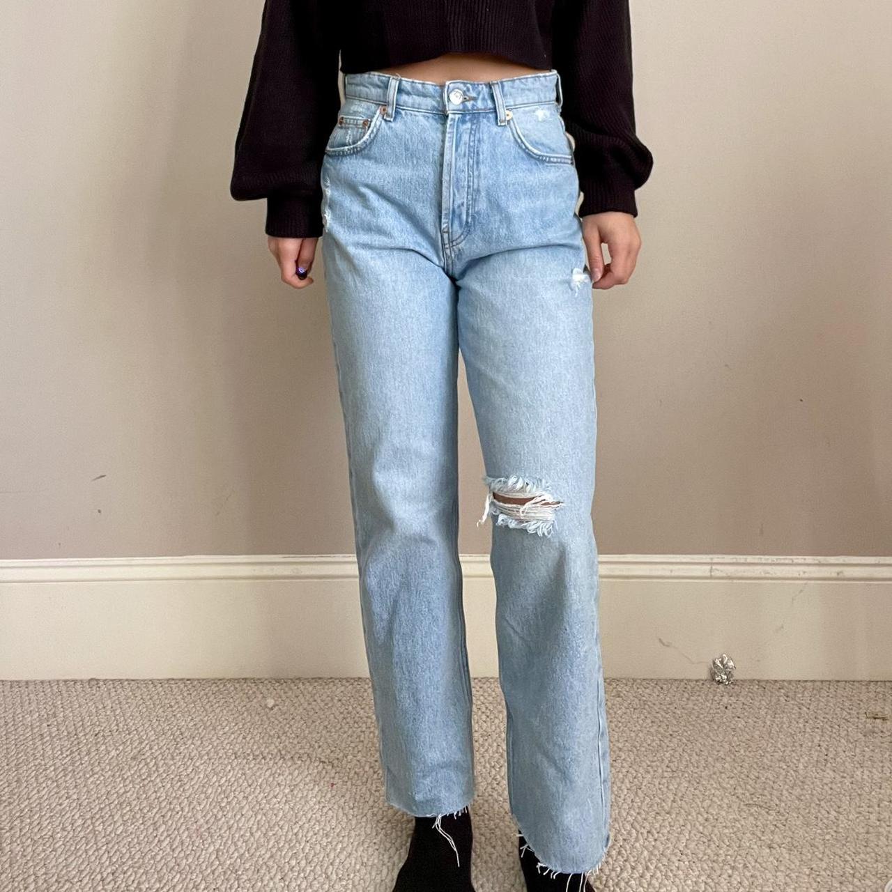 High-rise wide-leg jeans - pull&bear