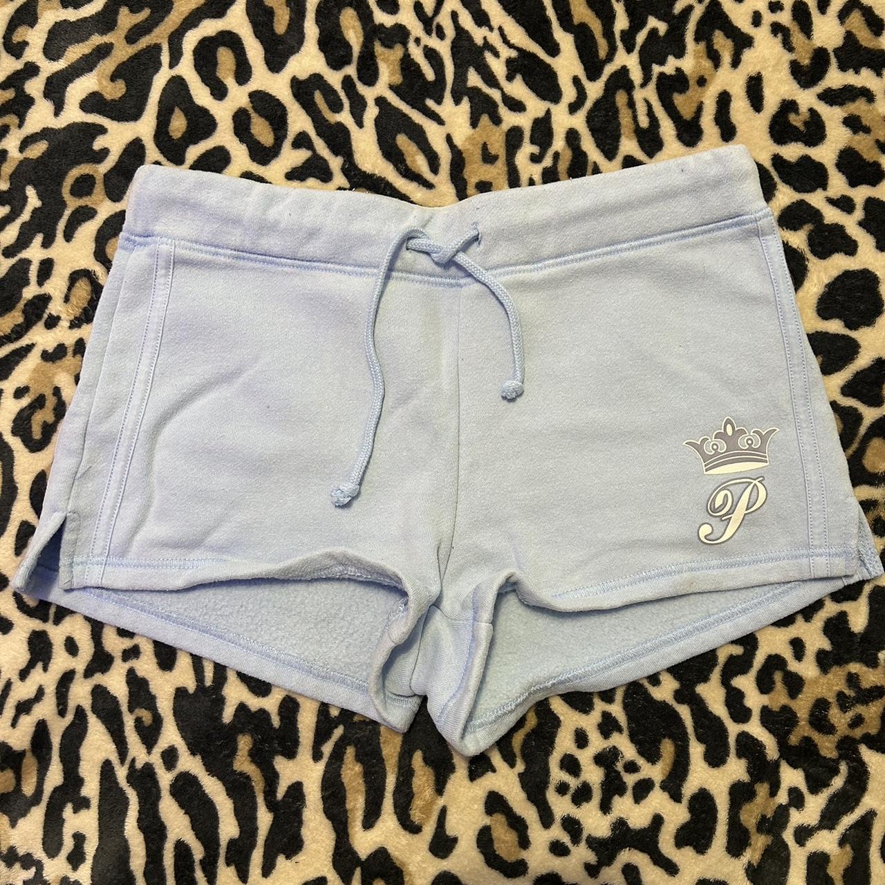 New white good and baby blue play boy shorts