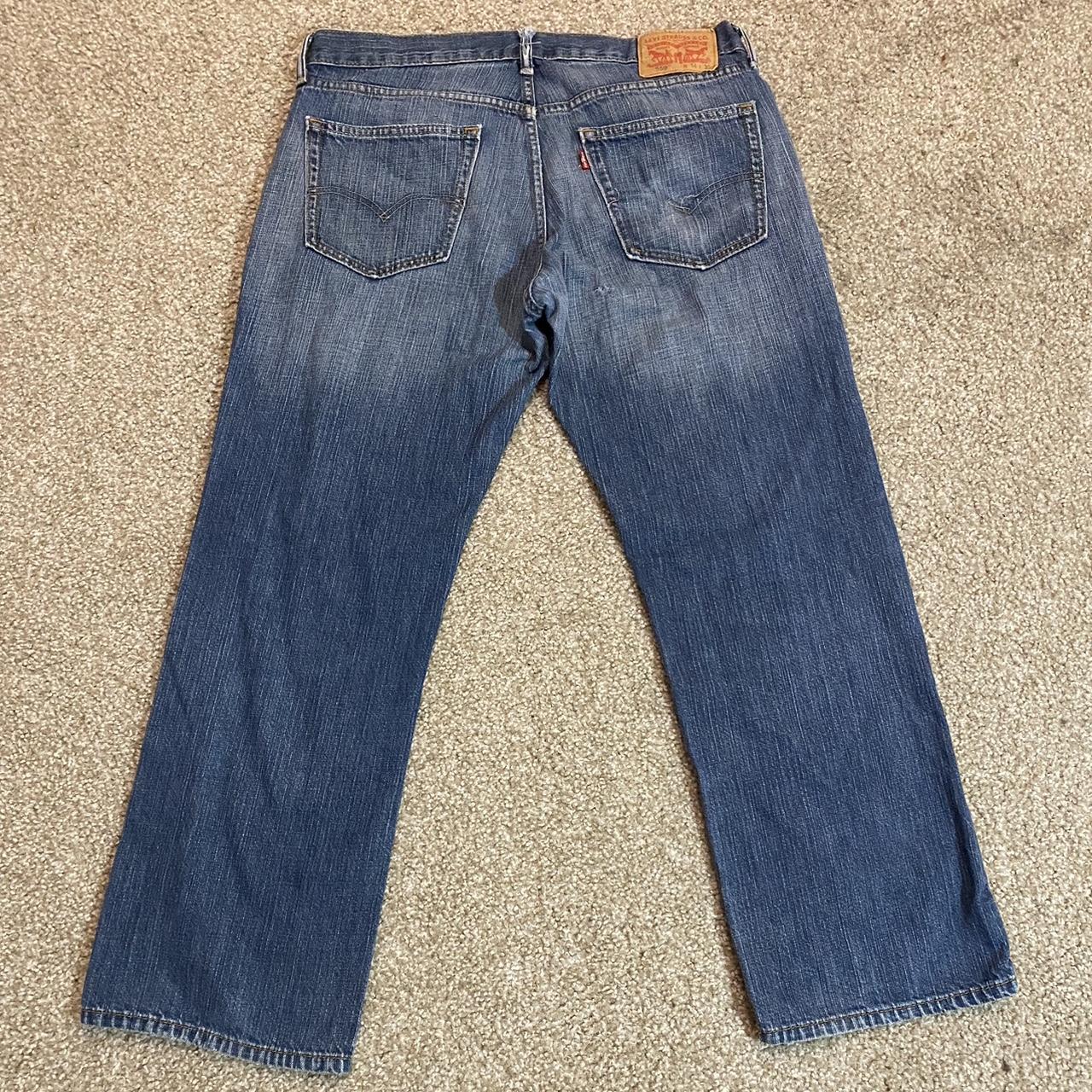 Levi's Men 559 Relaxed Fit Straight Leg Jeans Dark... - Depop