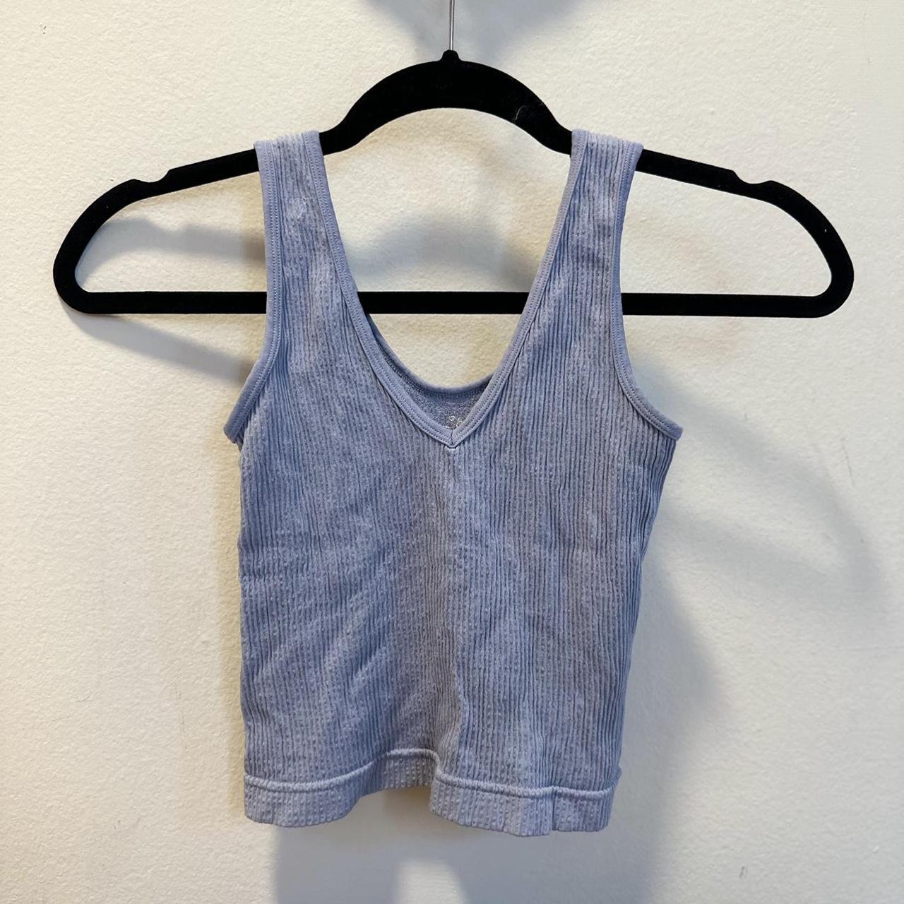 Light Blue Crop Top - Women’s Medium Never worn,... - Depop