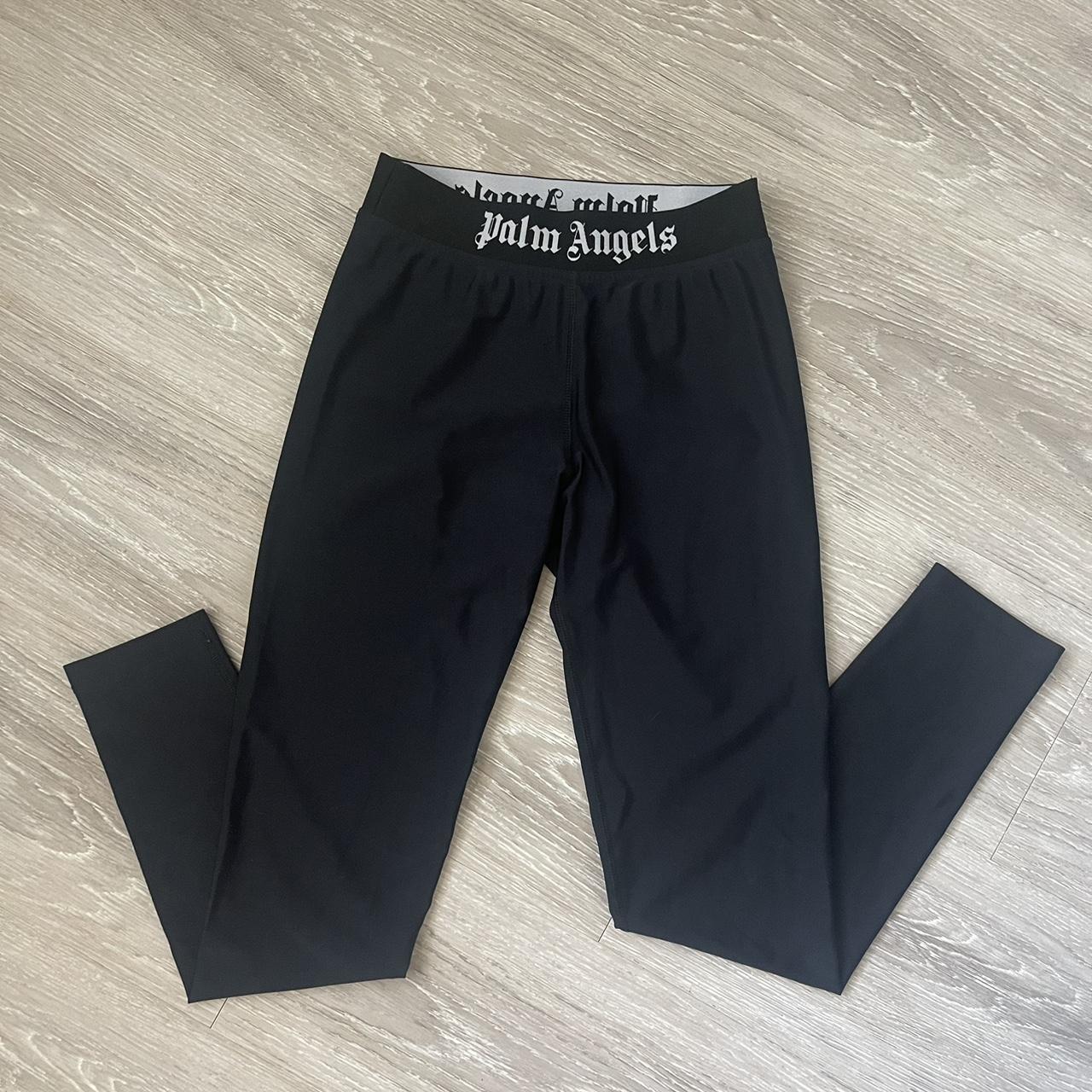 Palm Angels Women's Black Leggings | Depop