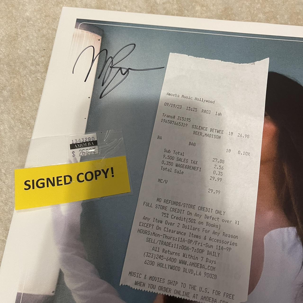 Madison Beer Silence Between Songs Signed Vinyl & CD... - Depop