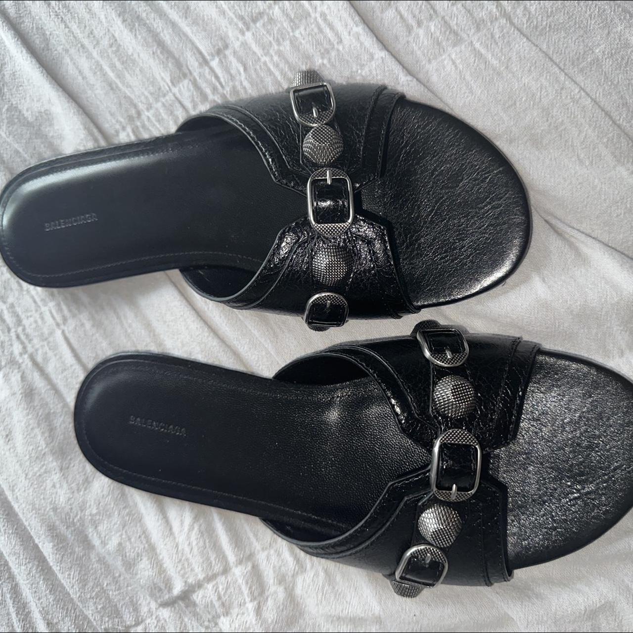 balenciaga sandals womens black