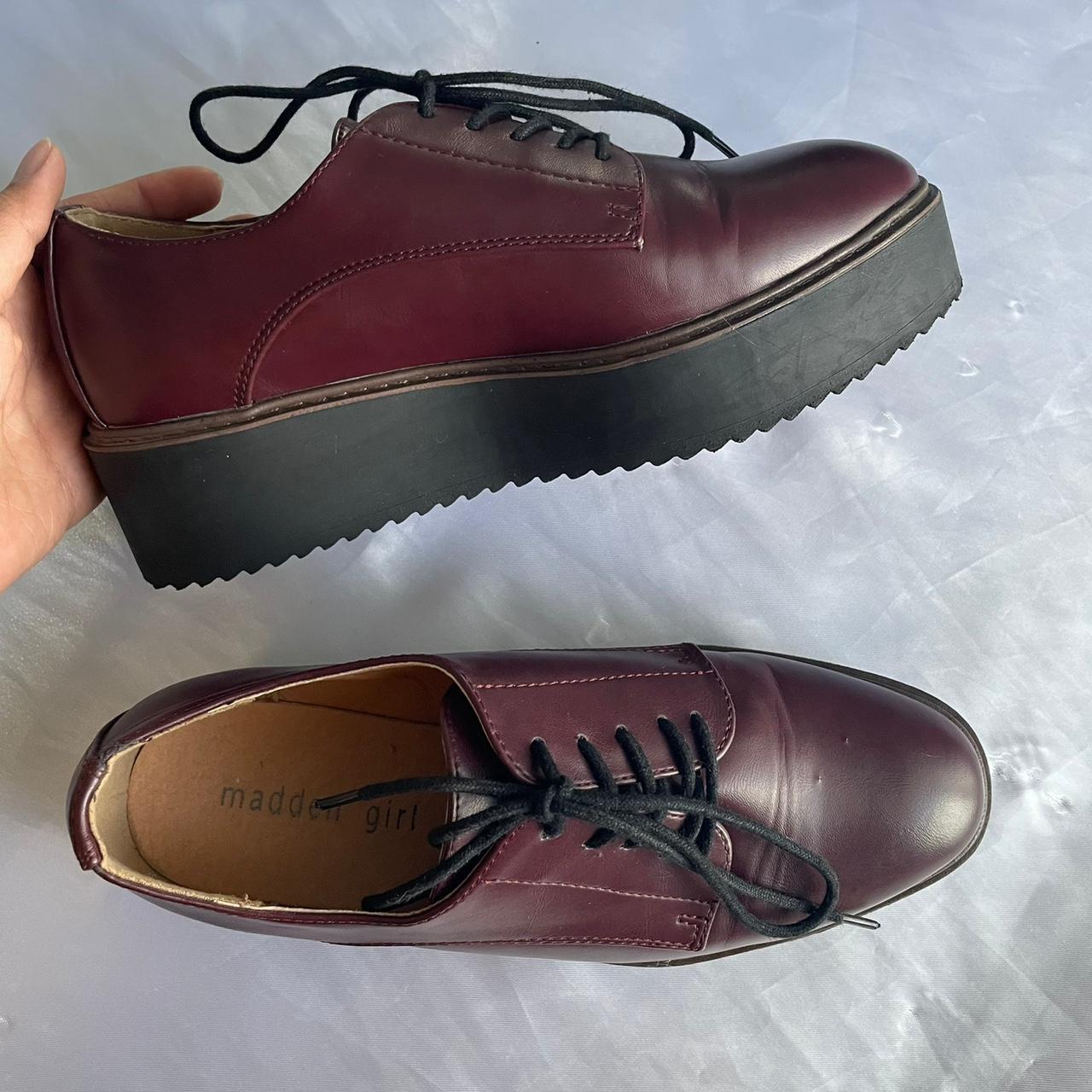 Burgundy on sale platform shoes