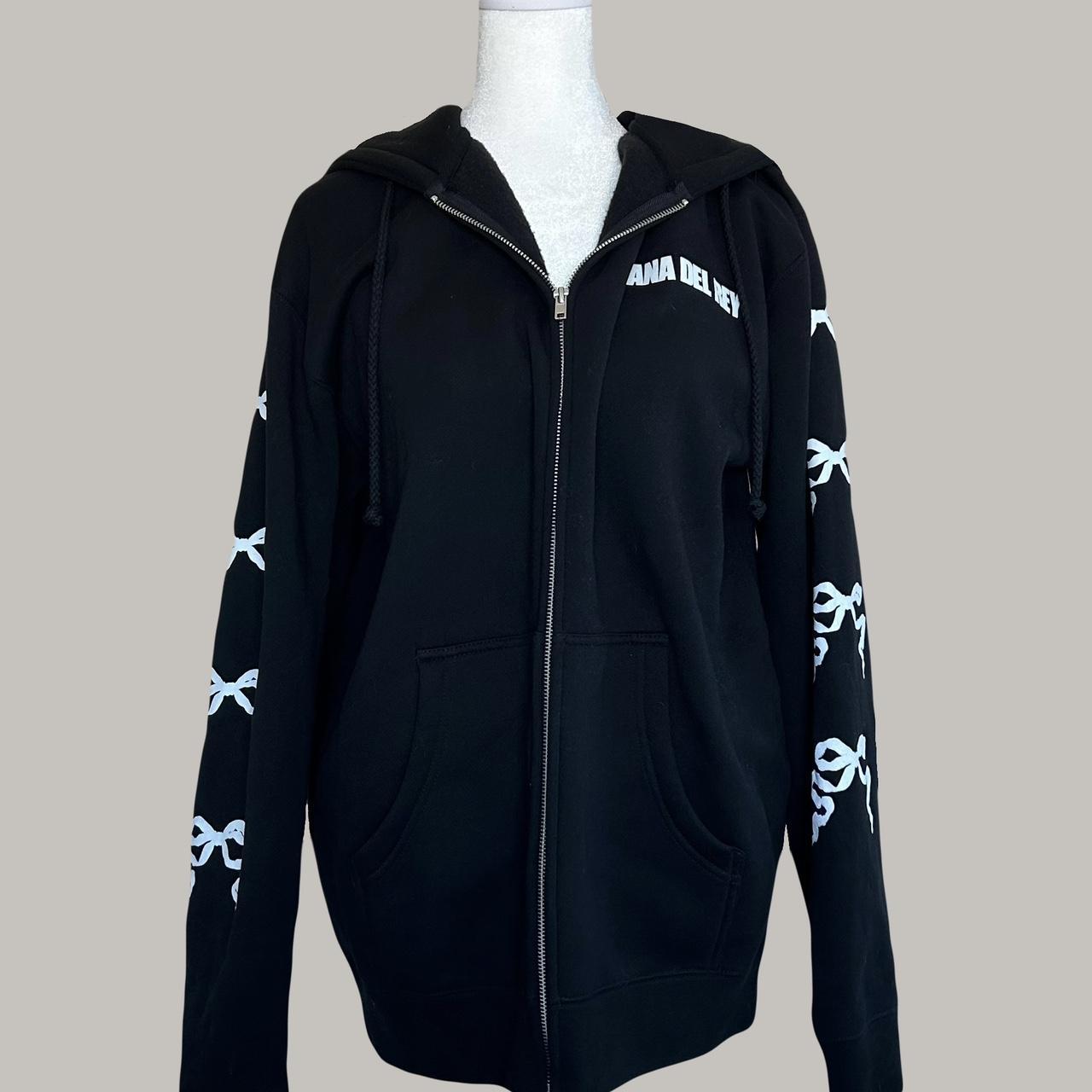 ジャケット・アウター ribbon zip hoodie lana del rey ribbon sleeve zip up brand new soft | Depop