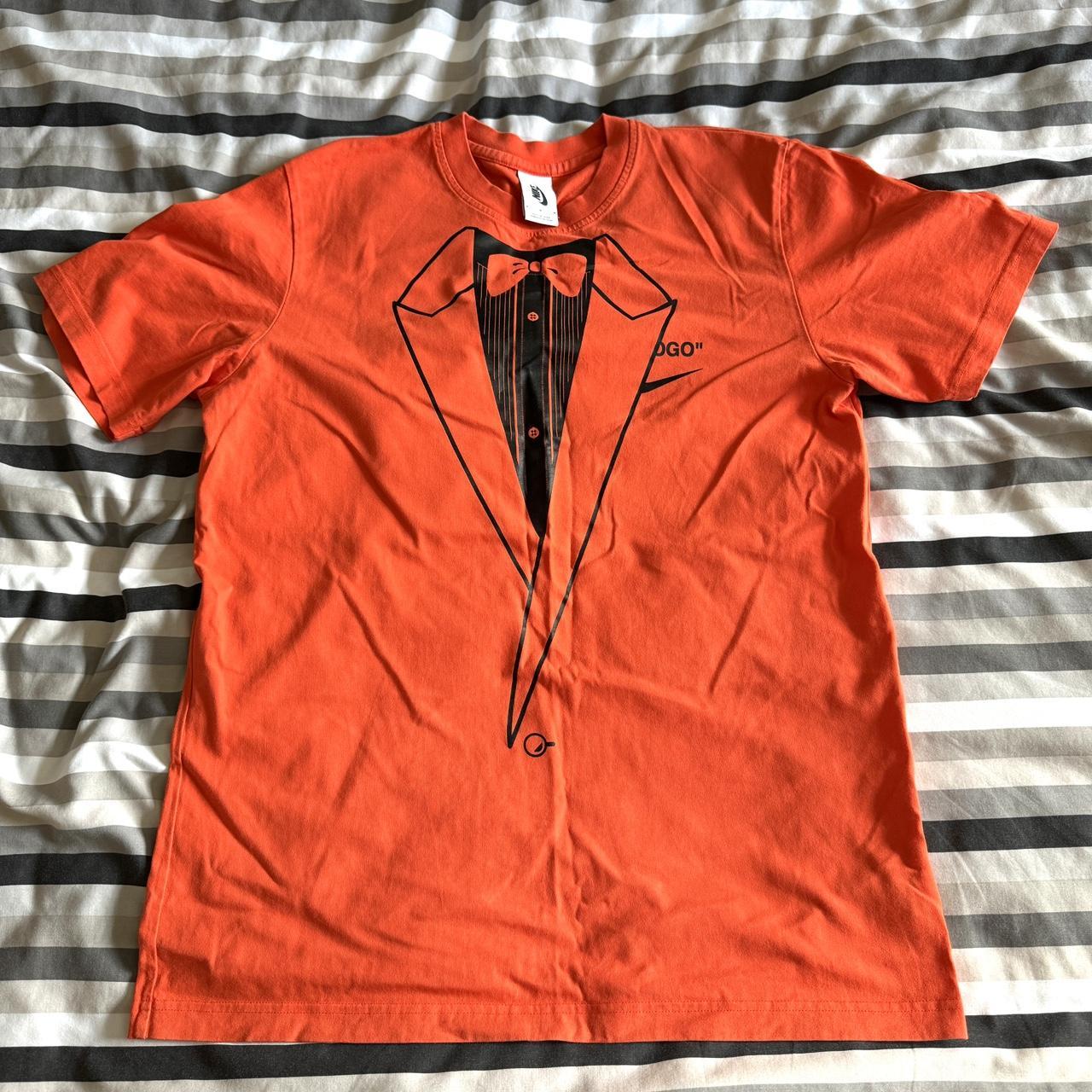 Nike x Off white NRG a6 t shirt in orange colour. Depop