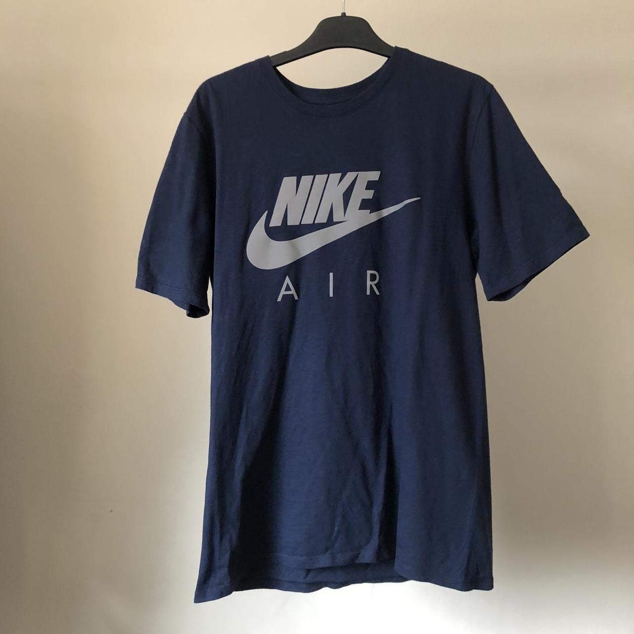 Nike Logo Blue T Shirt Size: Medium Great condition - Depop