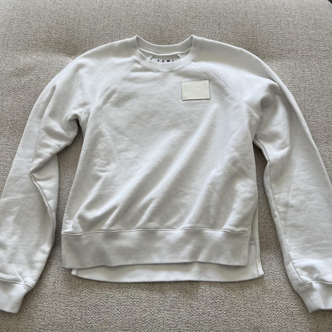 Proenza Schouler sweatshirt. White with logo patch Depop