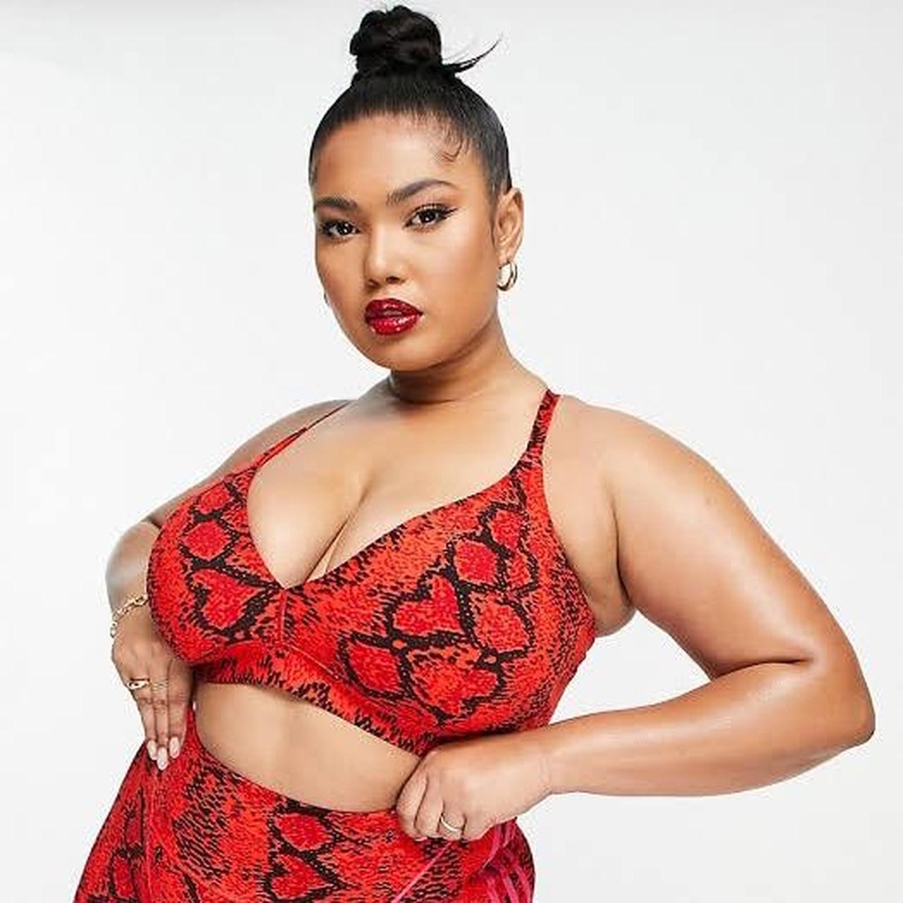 Adidas x Ivy Park Red Snake Print Bra and Leggings | Depop