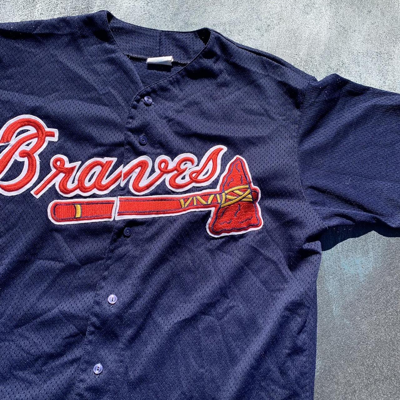 90s Majestic BRAVES jersey in great condition - Depop