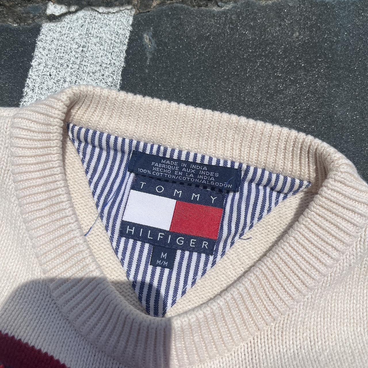 Vintage Tommy Hilfiger Crest Sweater Color Block... - Depop