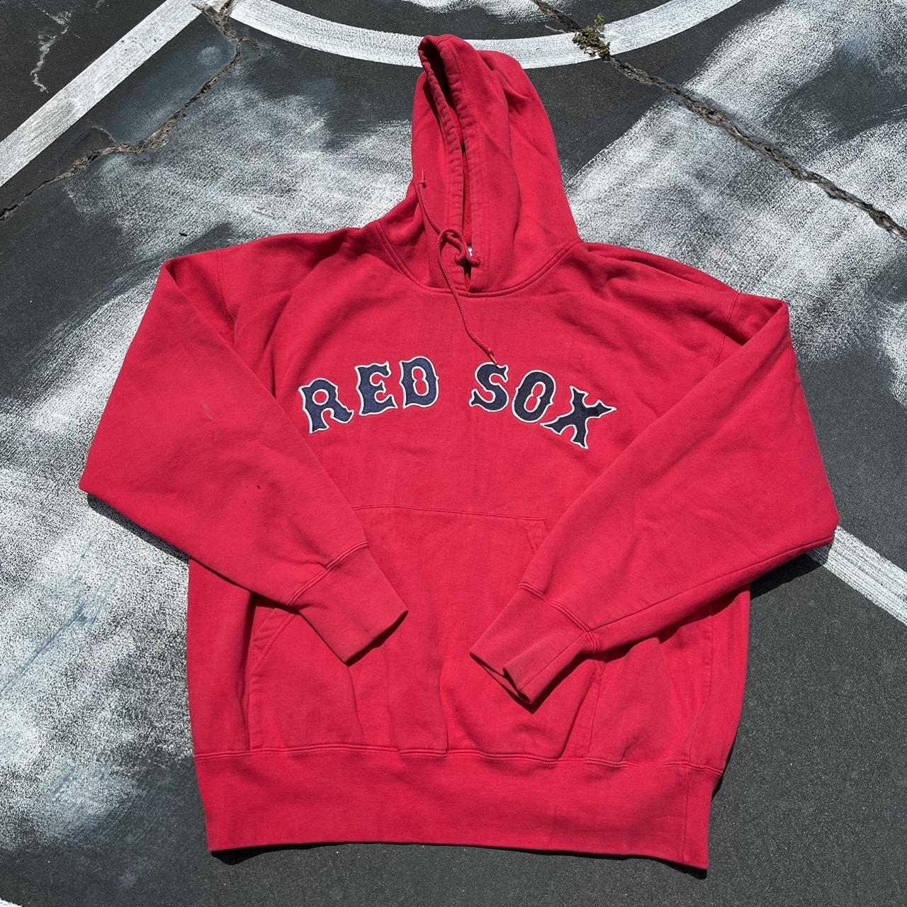 Boston Red Sox Sweater Pull Over Hoodie Majestic