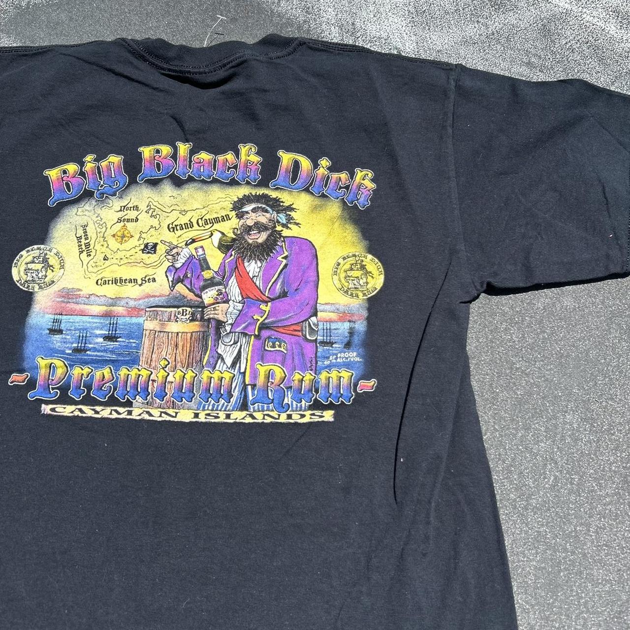 Vintage Explicit Funny Big Black Dick Rum Tee Shirt... - Depop