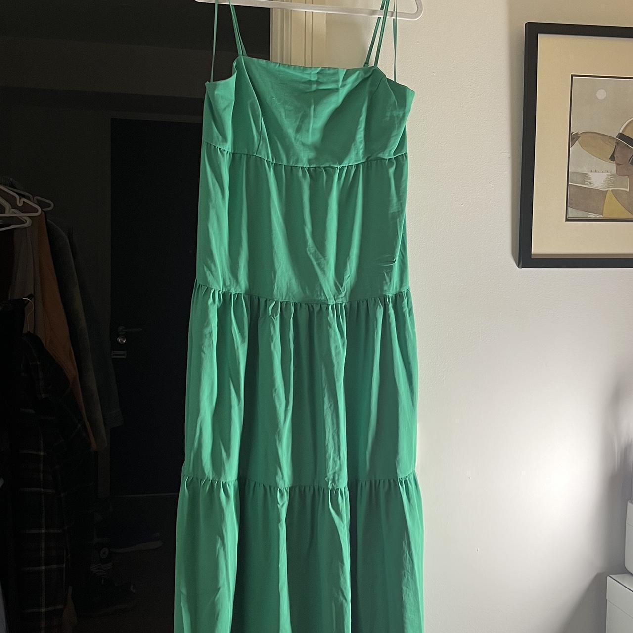 Green tiered maxi dress Uk size 16 Primark Perfect... Depop