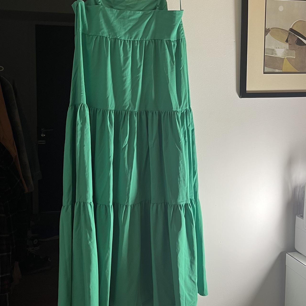 Green tiered maxi dress Uk size 16 Primark Perfect... - Depop