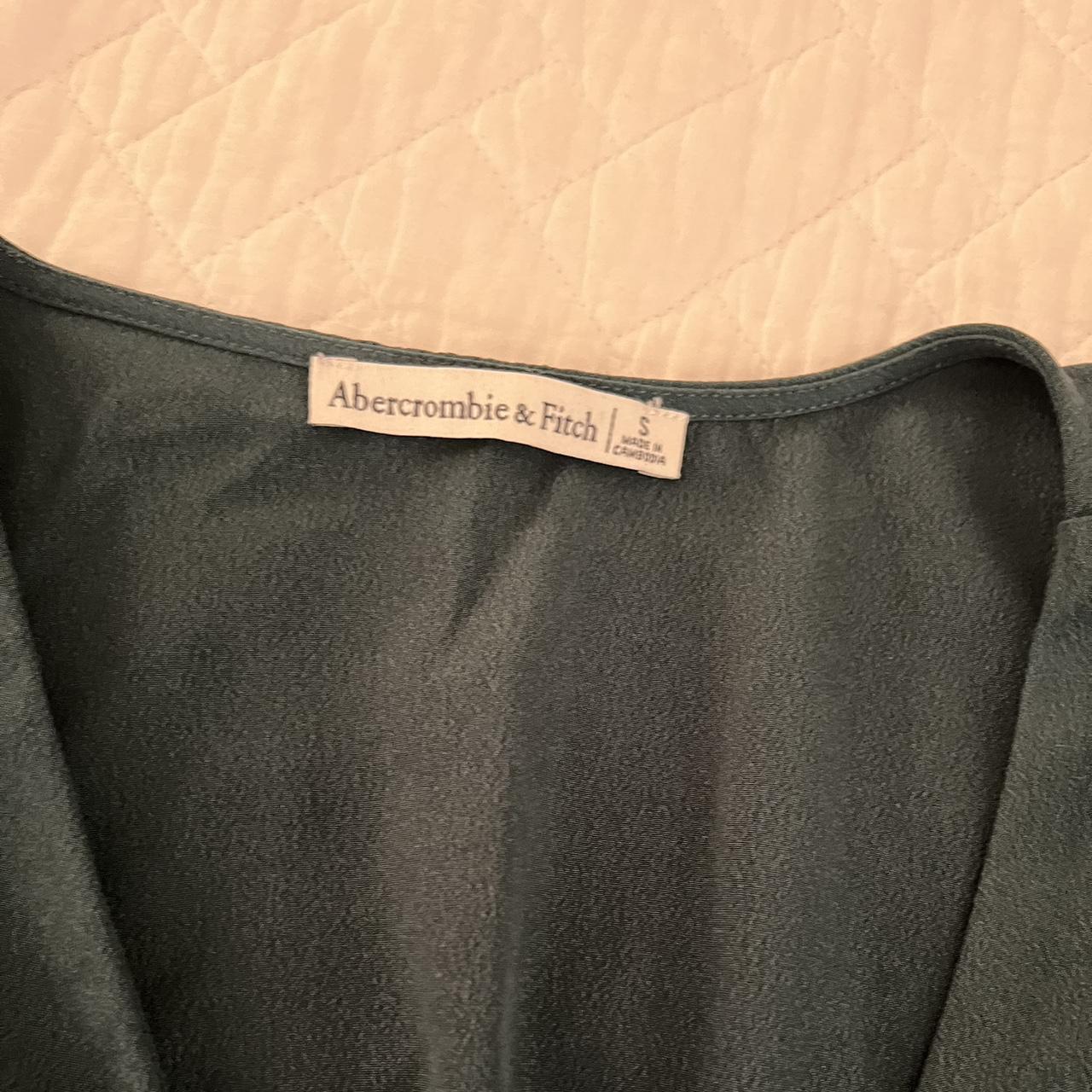 Abercrombie & fitch green twist front long sleeve... - Depop