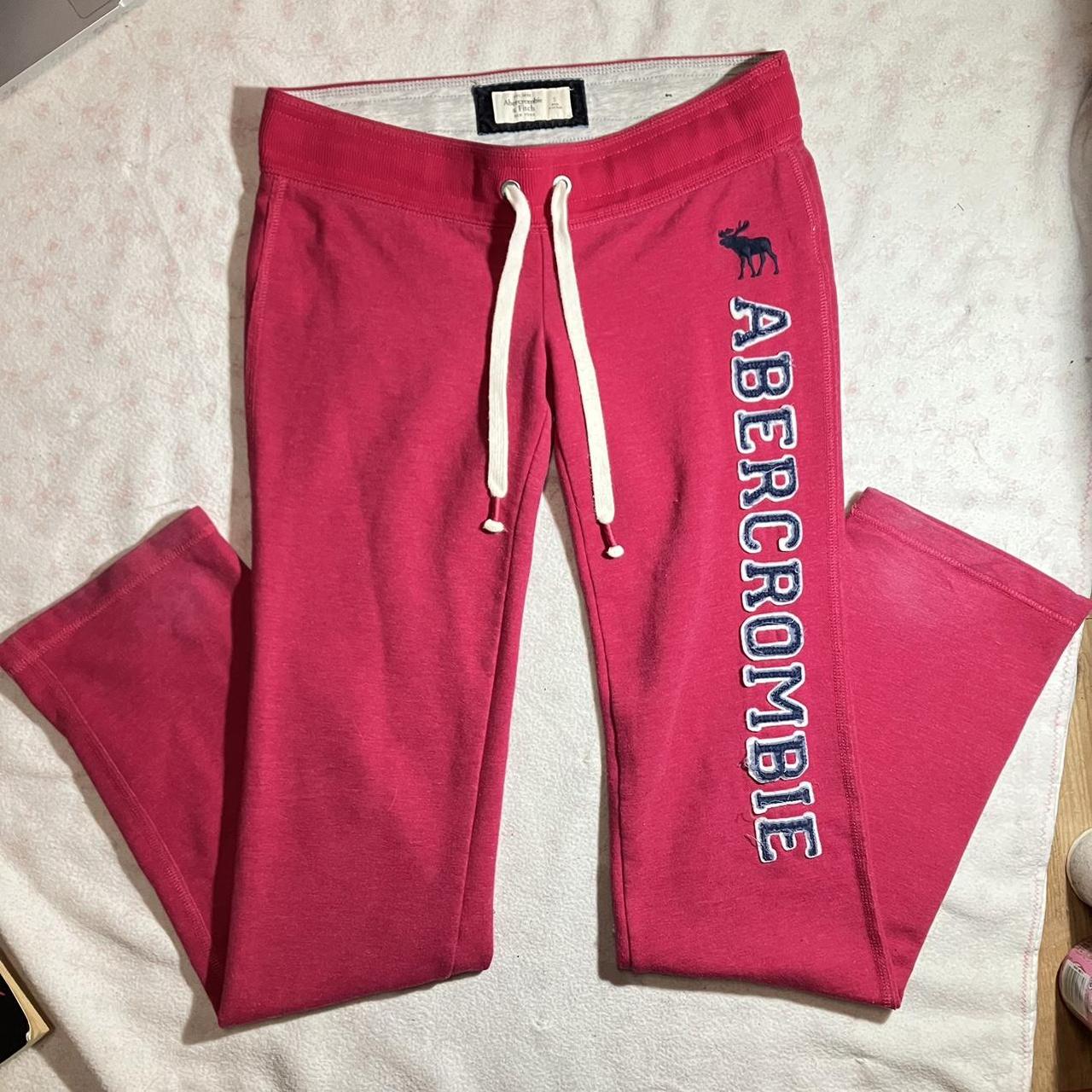 hot pink lowrise abercrombie fitted bootcut flare - Depop